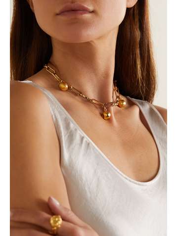 ALIGHIERI The Anchor in the Storm gold-plated necklace