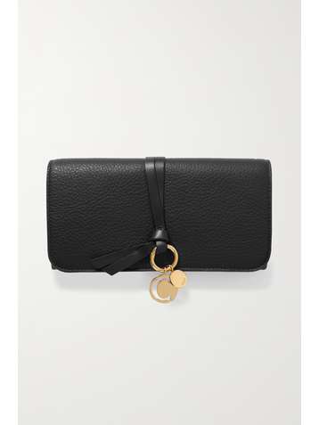 CHLOÉ Alphabet textured-leather wallet