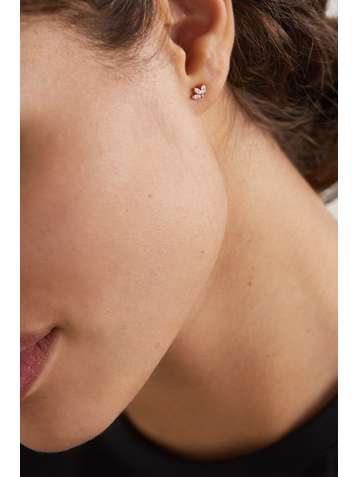 MARIA TASH Lotus 18-karat rose gold diamond earring