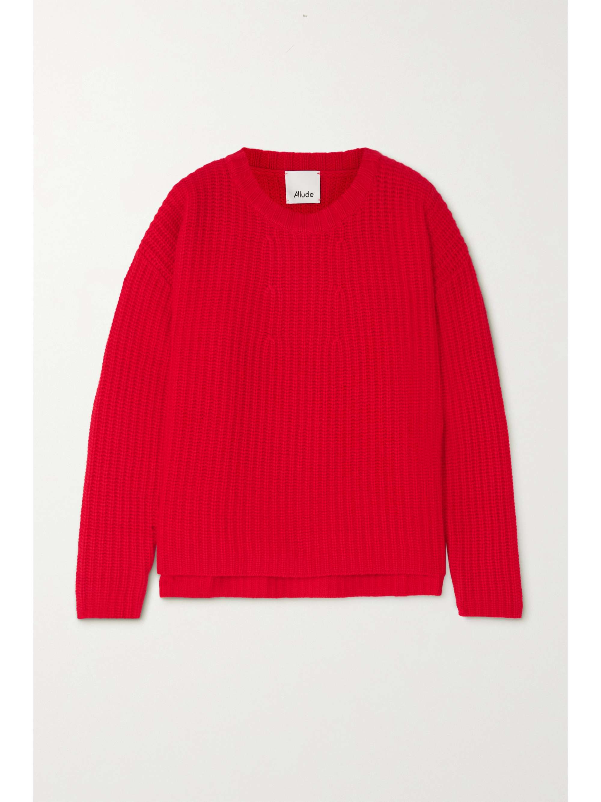 Allude - Ribbed Wool and Cashmere-Blend Sweater - Red - Small - Net A Porter