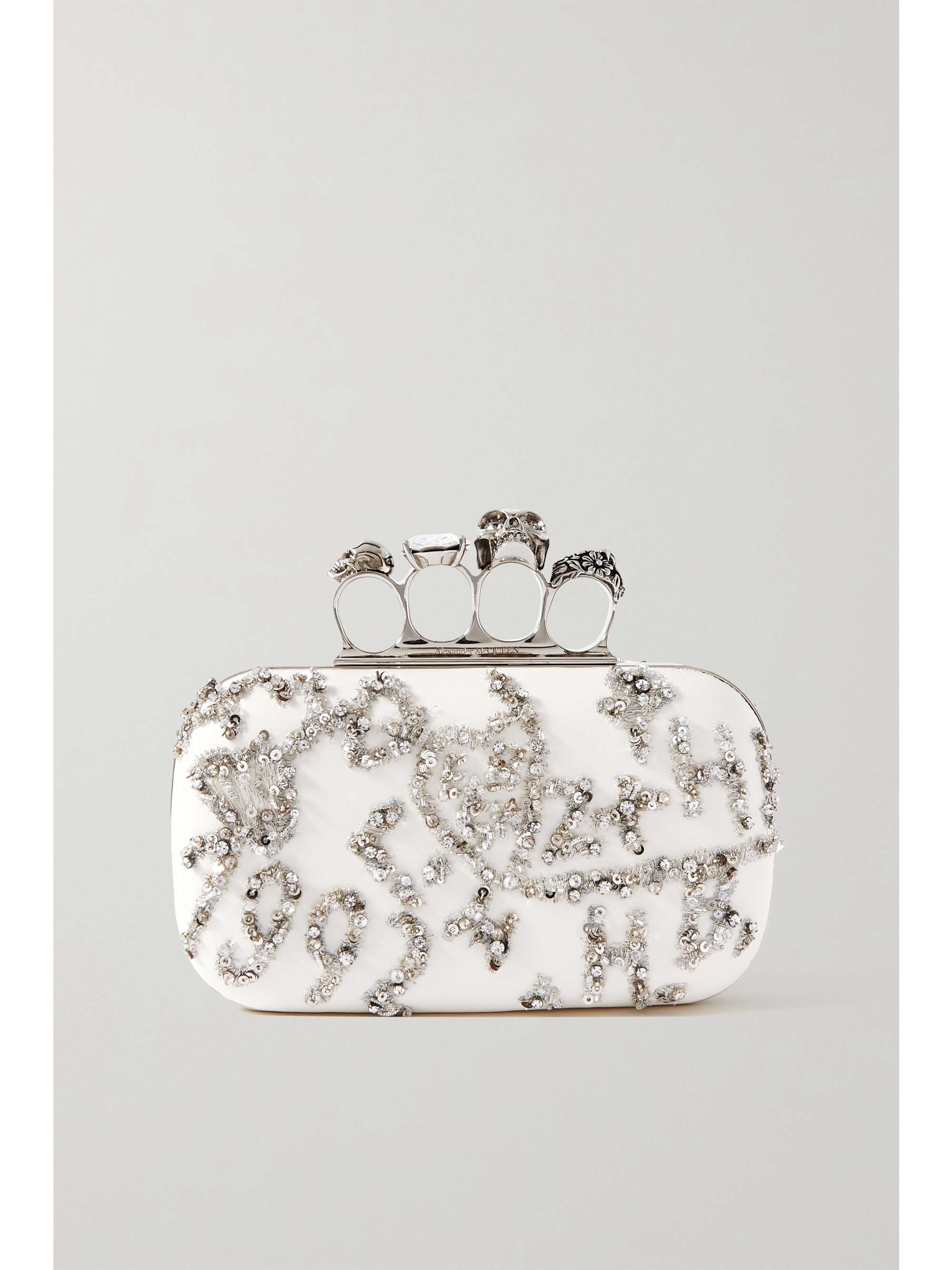 Alexander mcqueen white clutch Clearance