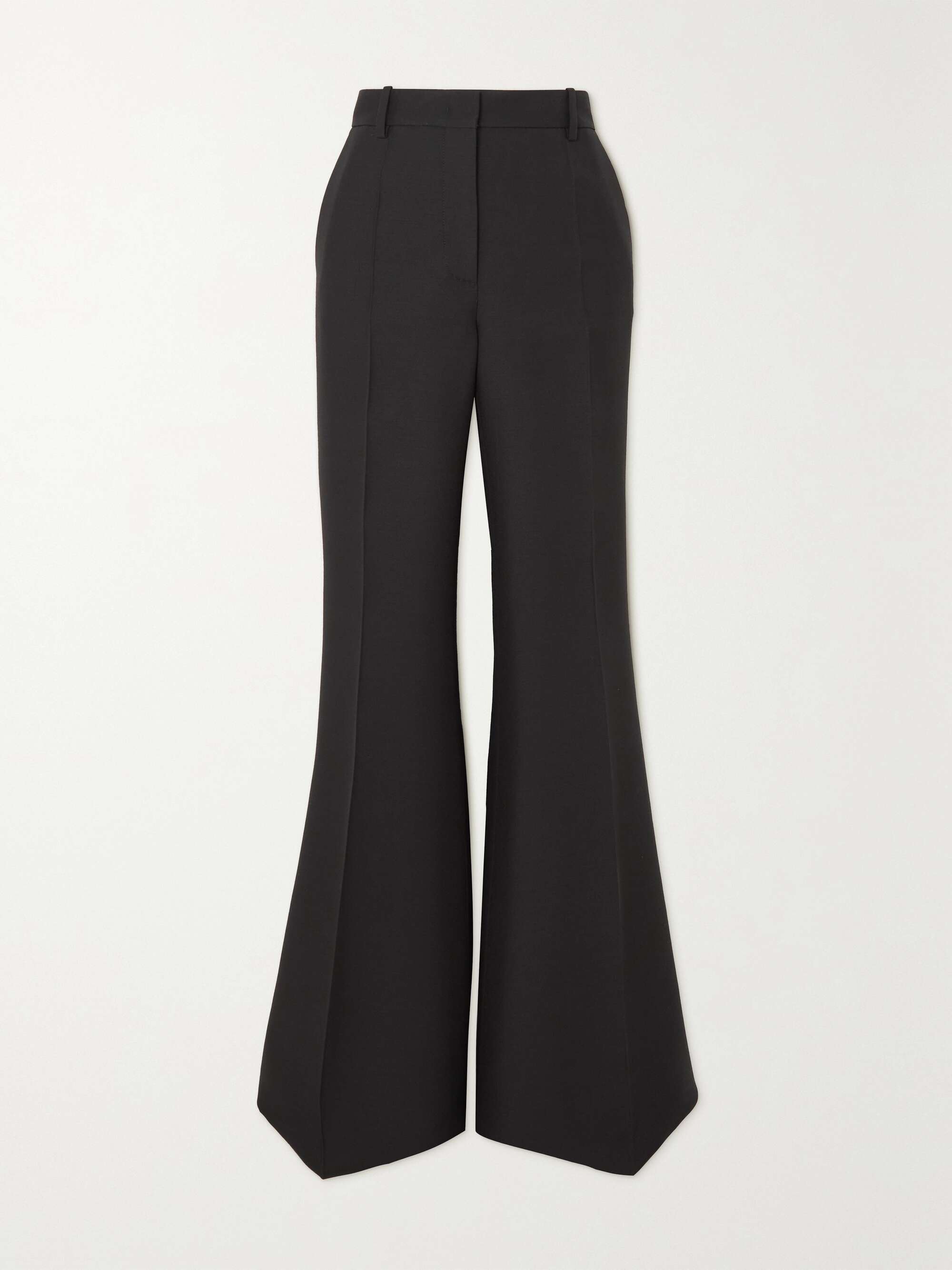 VALENTINO GARAVANI Wool and silk-blend crepe wide-leg pants