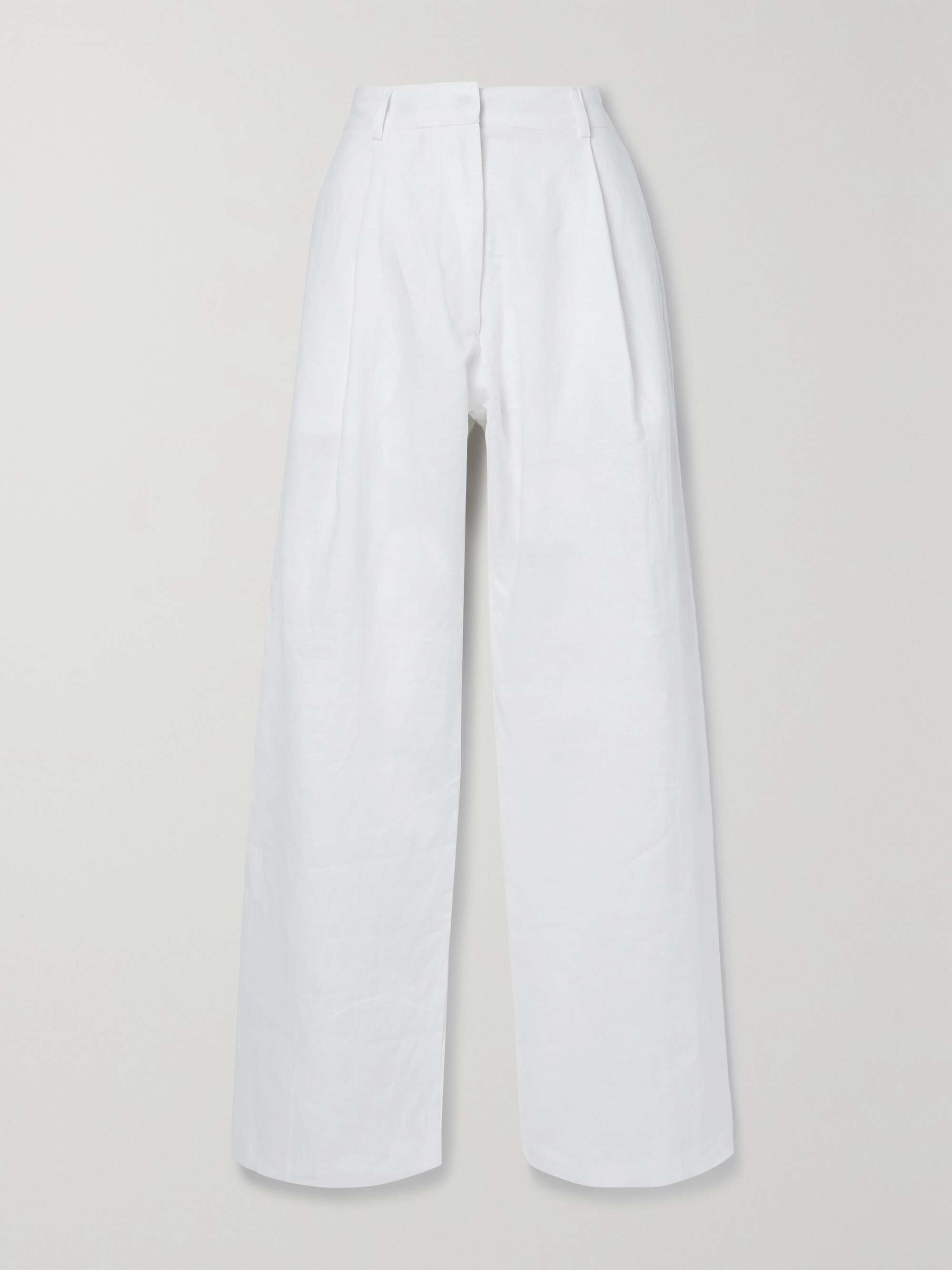 wide leg trouser white