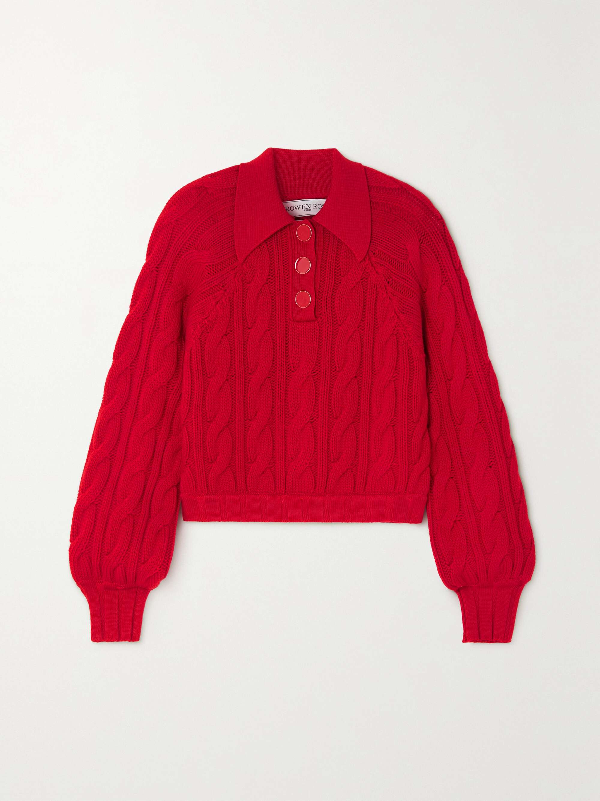Cable-knit wool sweater | ROWEN ROSE 