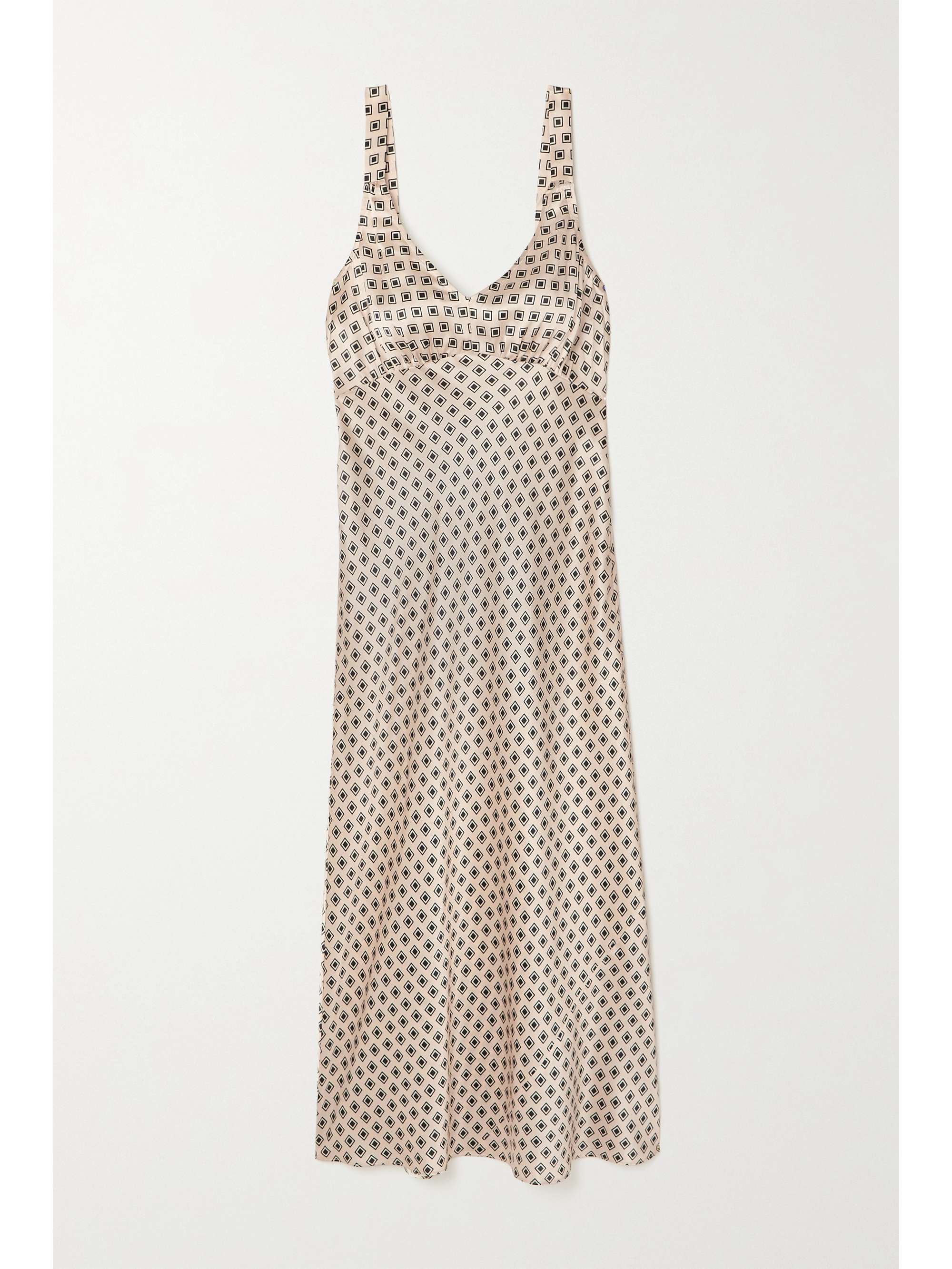 Daytona printed silk-satin midi dress
