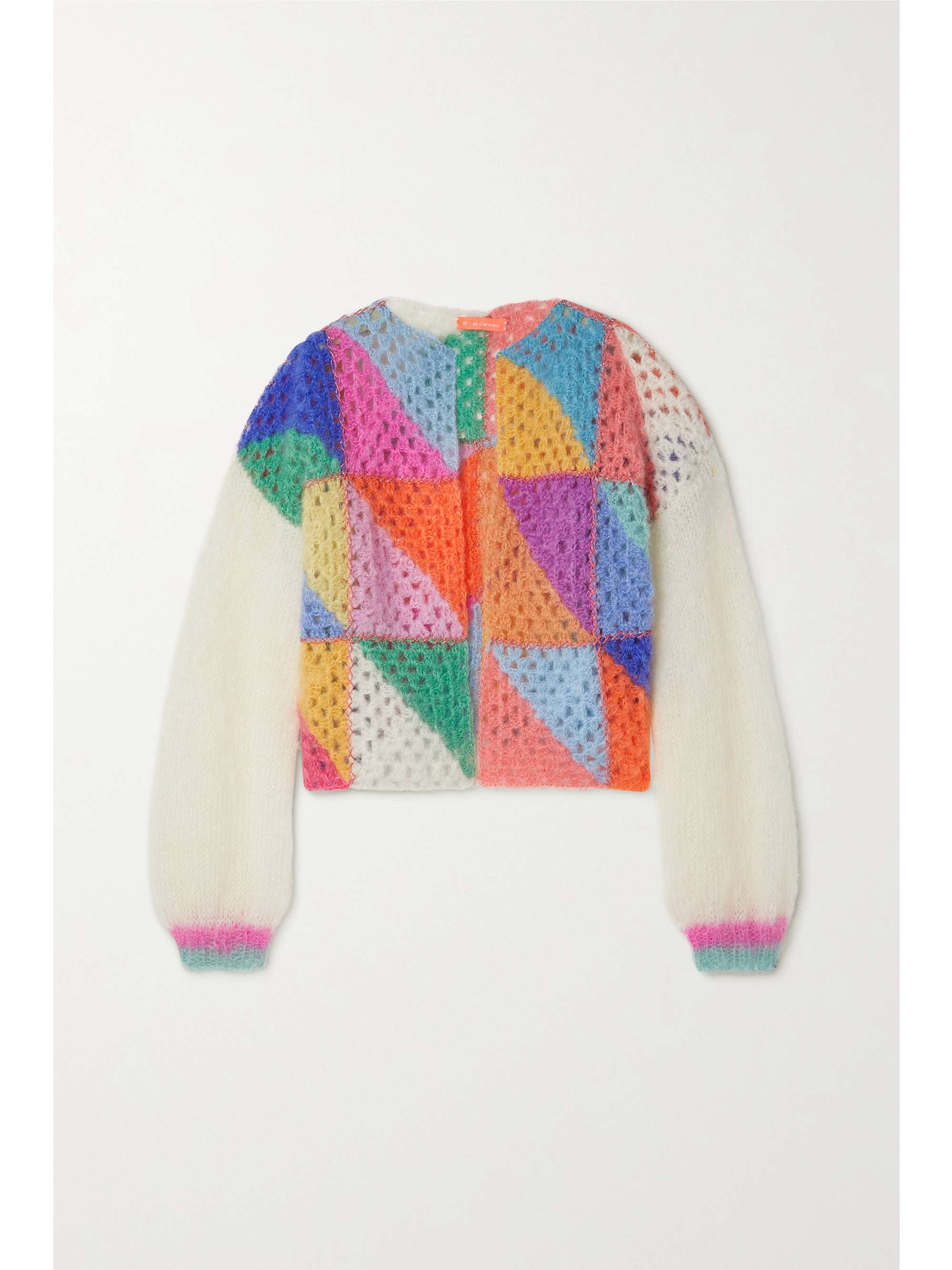 Pink Diagonales metallic-trimmed 