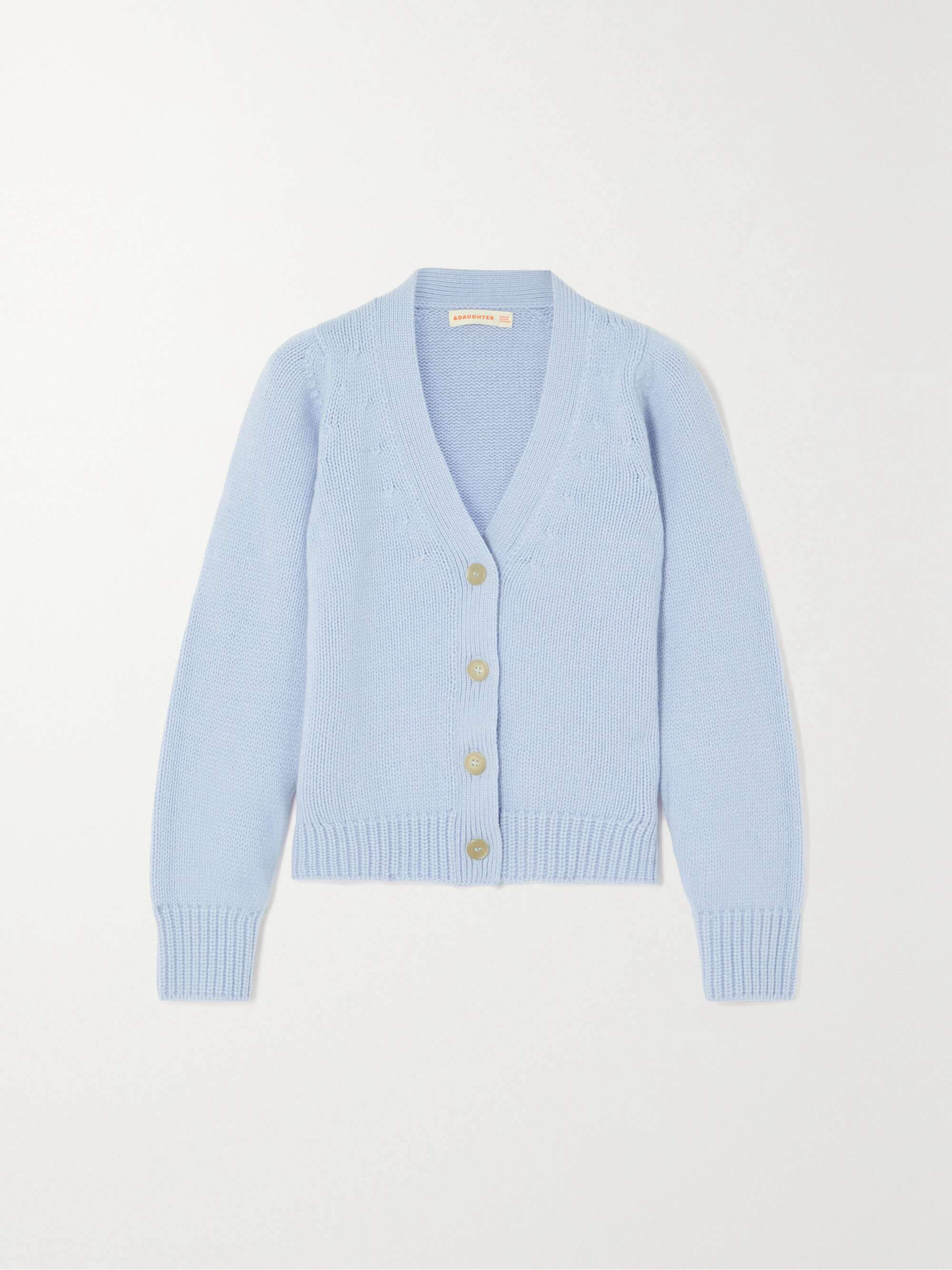 Shea merino wool and cashmere-blend cardigan