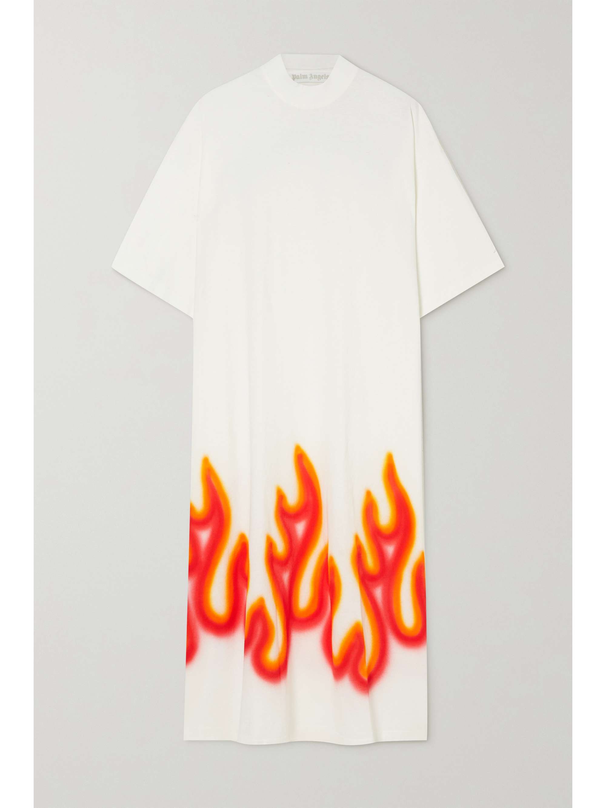 PALM ANGELS Burning printed cotton-jersey T-shirt dress | NET-A-PORTER