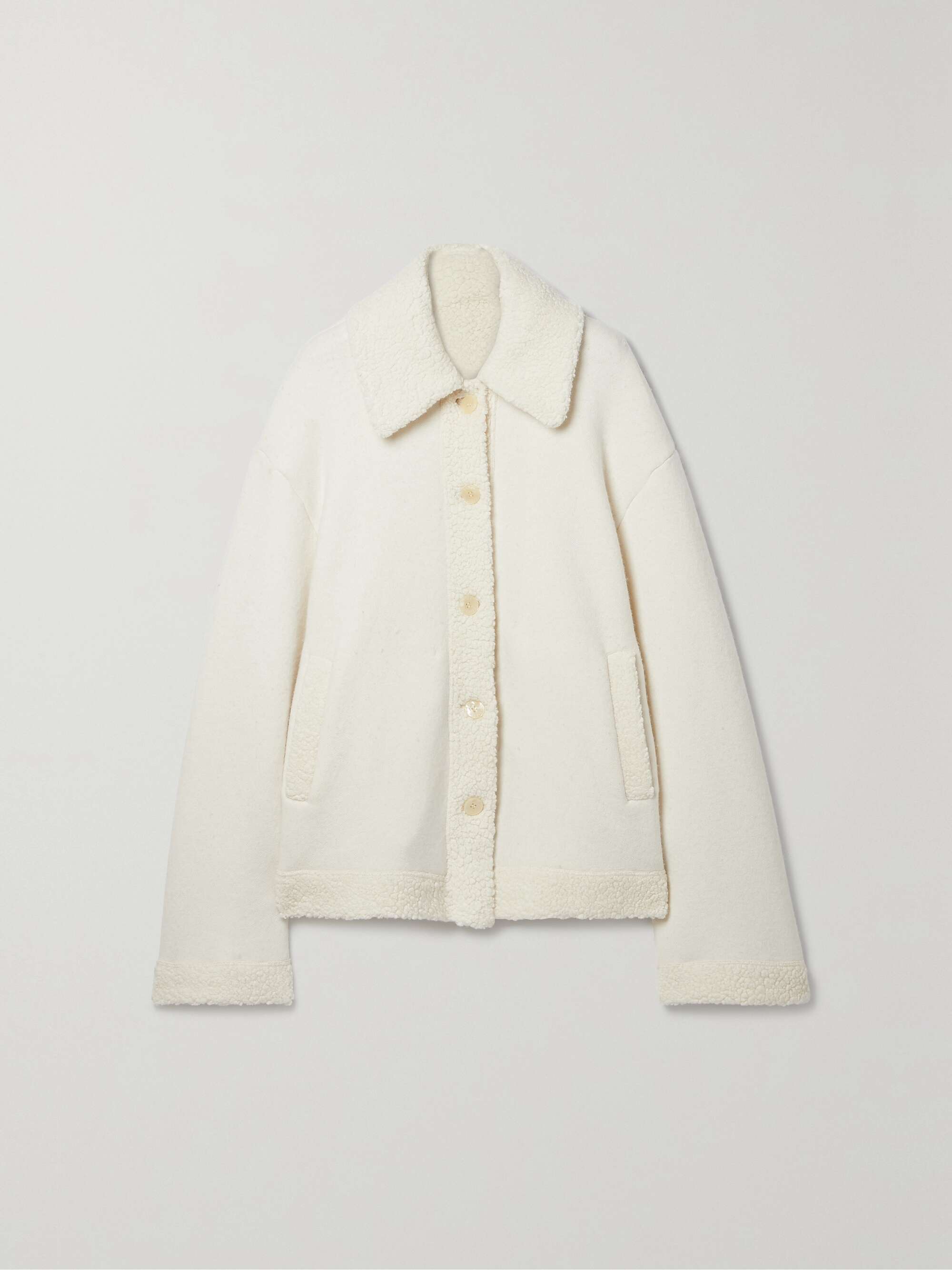 LESET Mica oversized wool-blend fleece jacket | NET-A-PORTER
