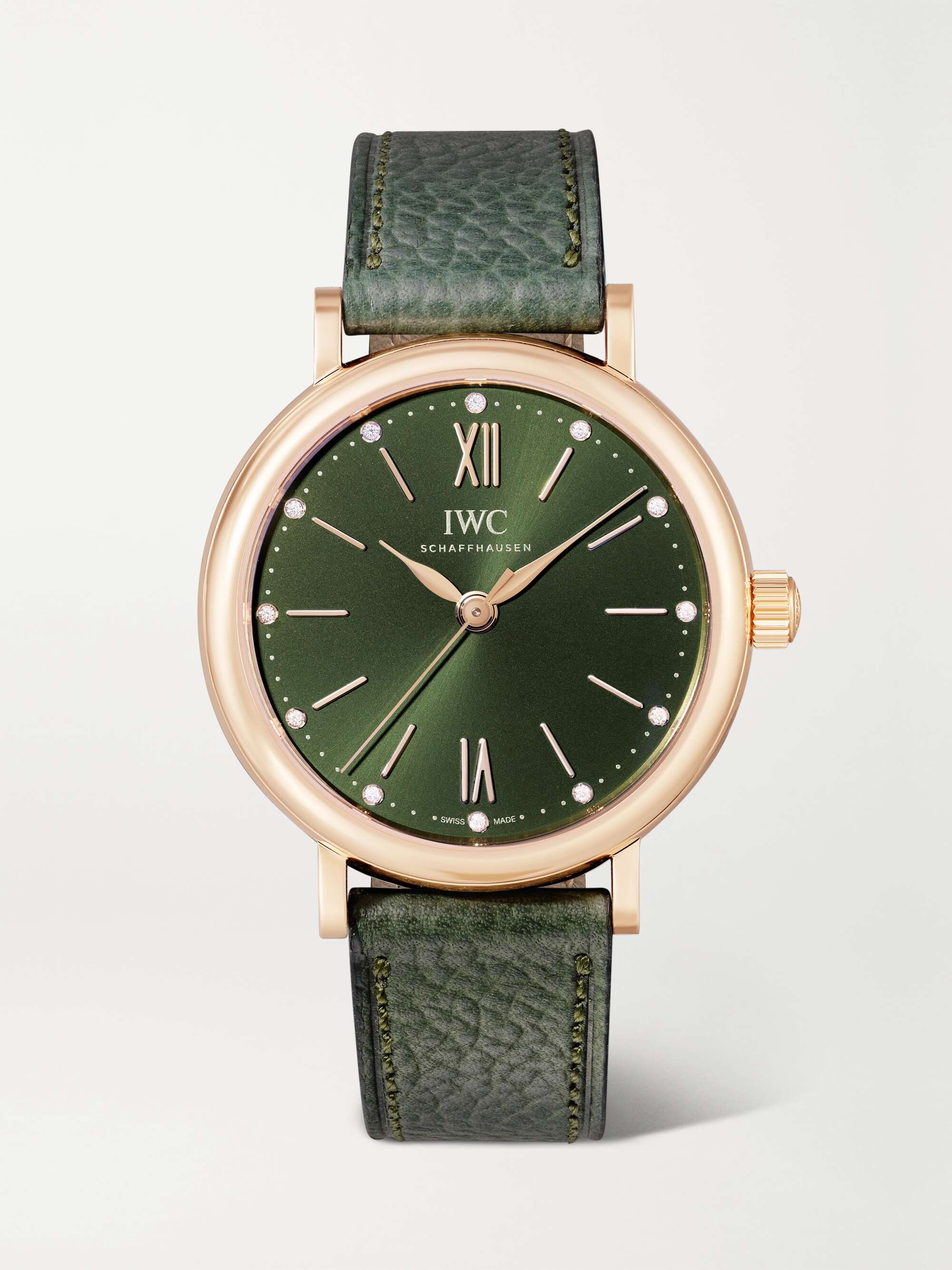 Bedelen slecht Stap IWC SCHAFFHAUSEN Portofino Automatic 34mm gold-plated, textured-leather and diamond watch | NET-A-PORTER Bedelen slecht Stap IWC SCHAFFHAUSEN Portofino Automatic 34mm gold-plated, textured-leather and diamond watch | NET-A-PORTER