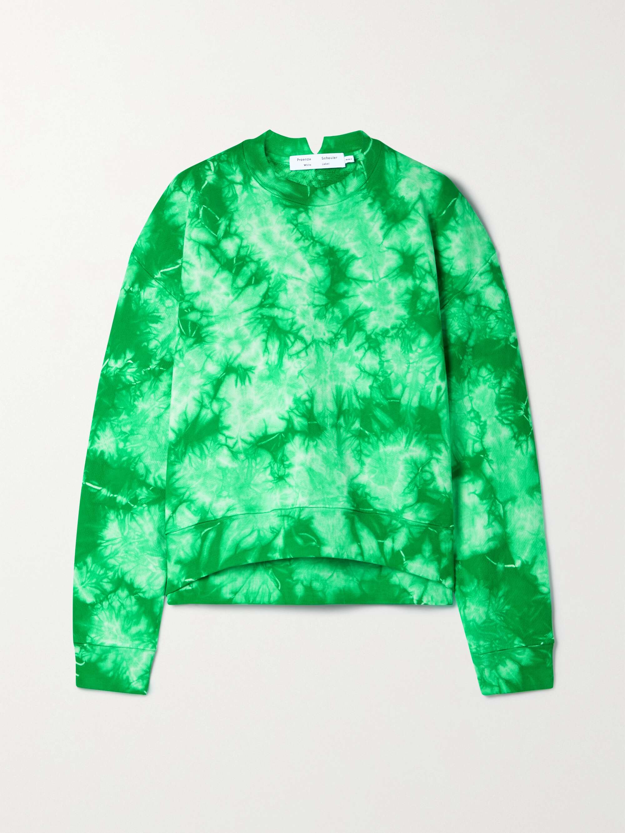 Green Tie-dyed cotton-jersey sweatshirt 