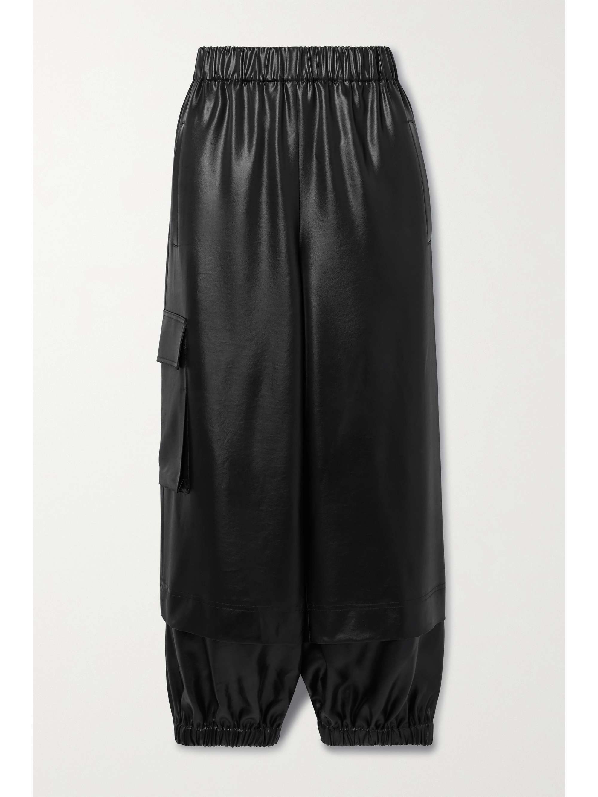 Celia satin tapered track pants | TIBI 