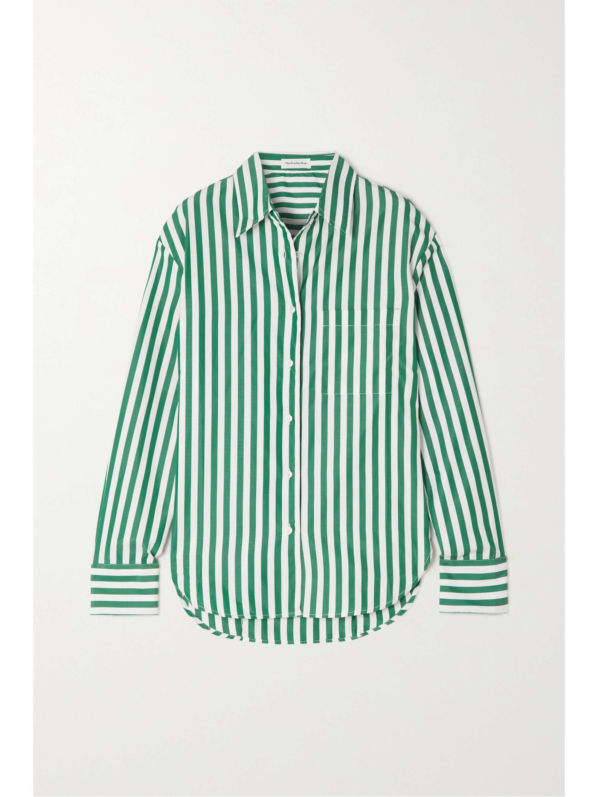 green striped shirt