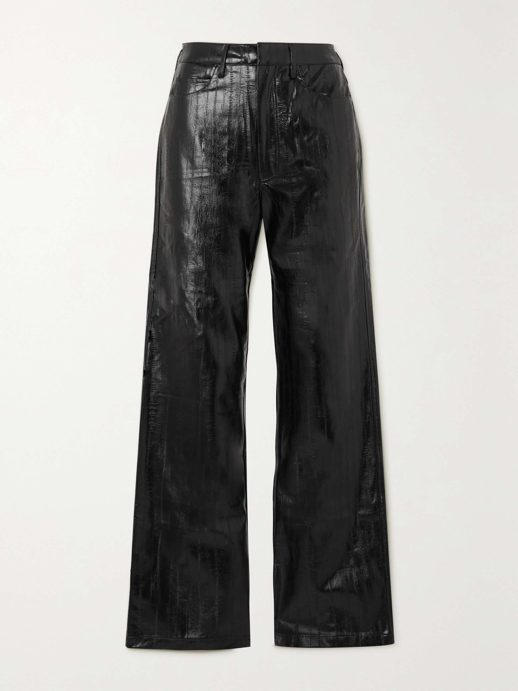 ROTATE BIRGER CHRISTENSEN Rotie faux textured-leather straight-leg pants |  NET-A-PORTER