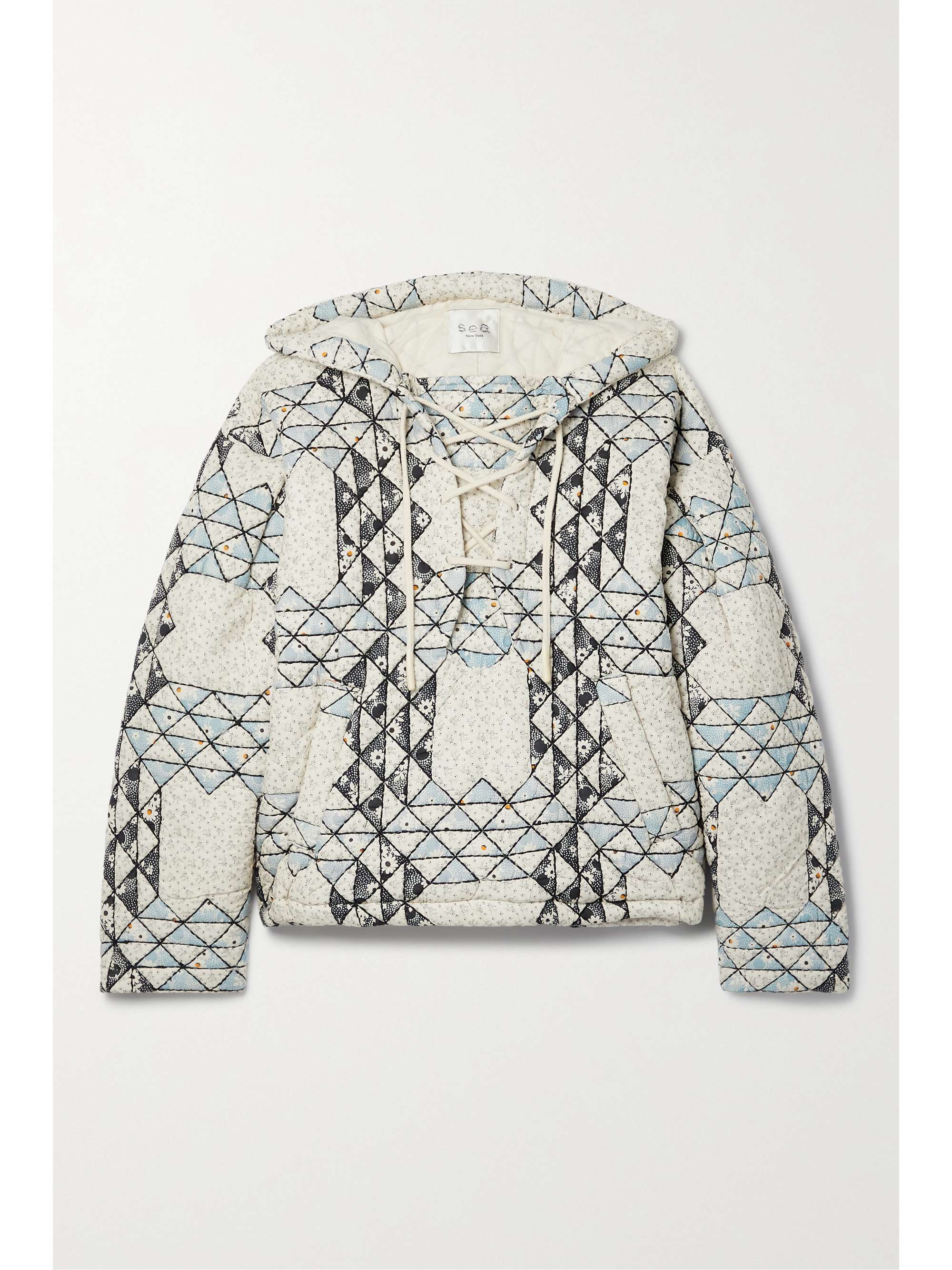 patchwork print jacket