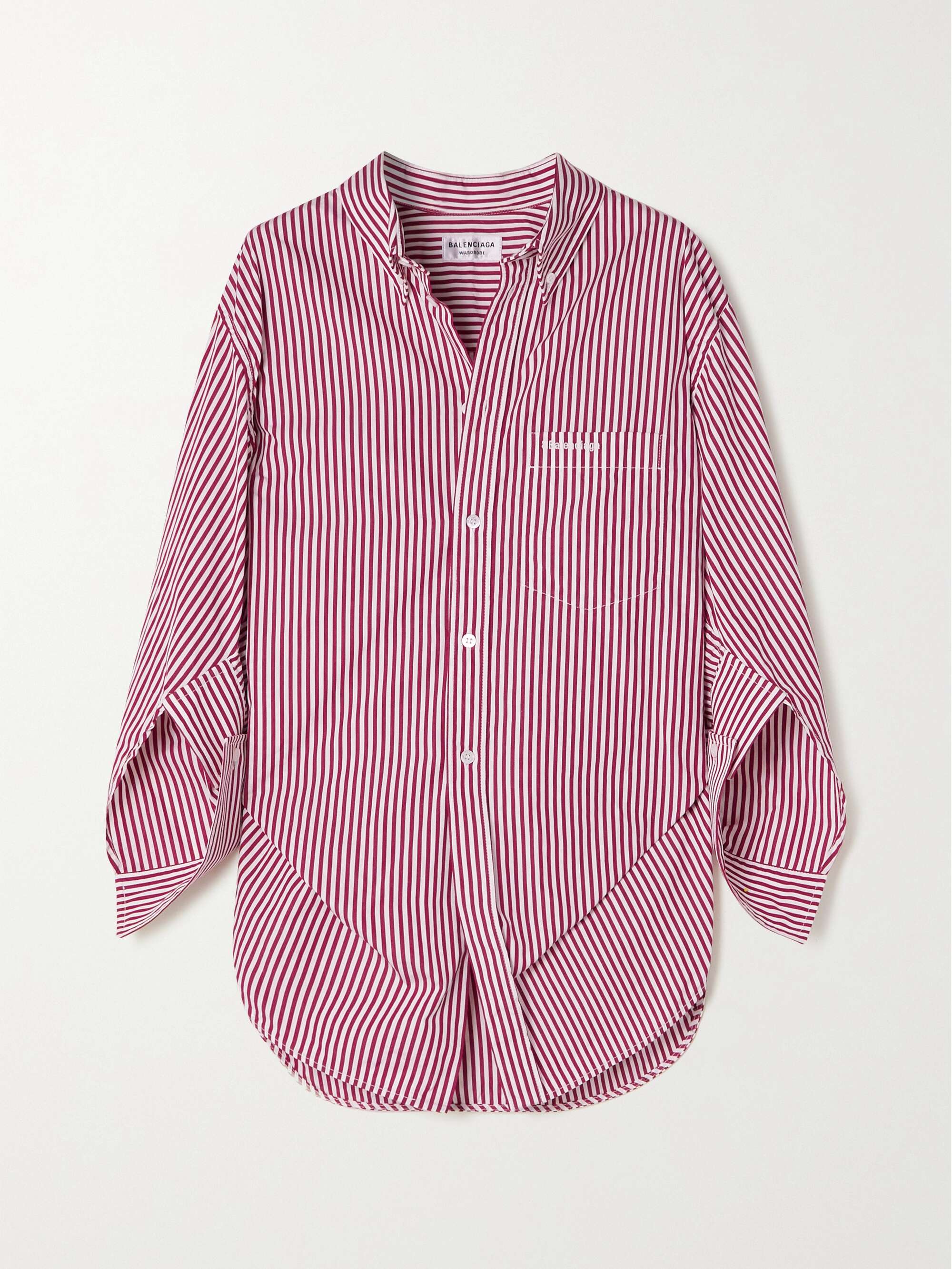 Burgundy Swing twisted striped cotton 