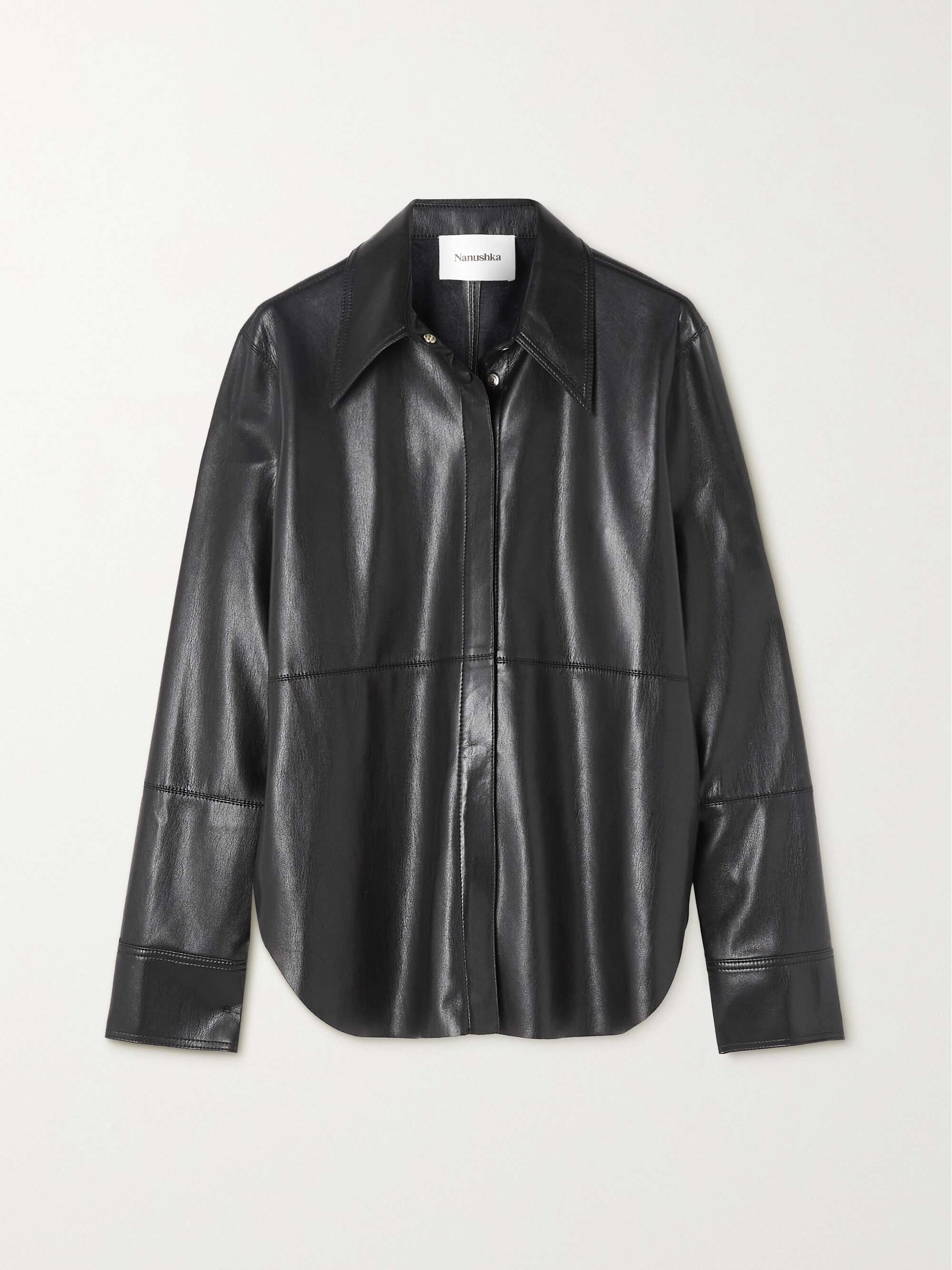 Vegan leather shirt