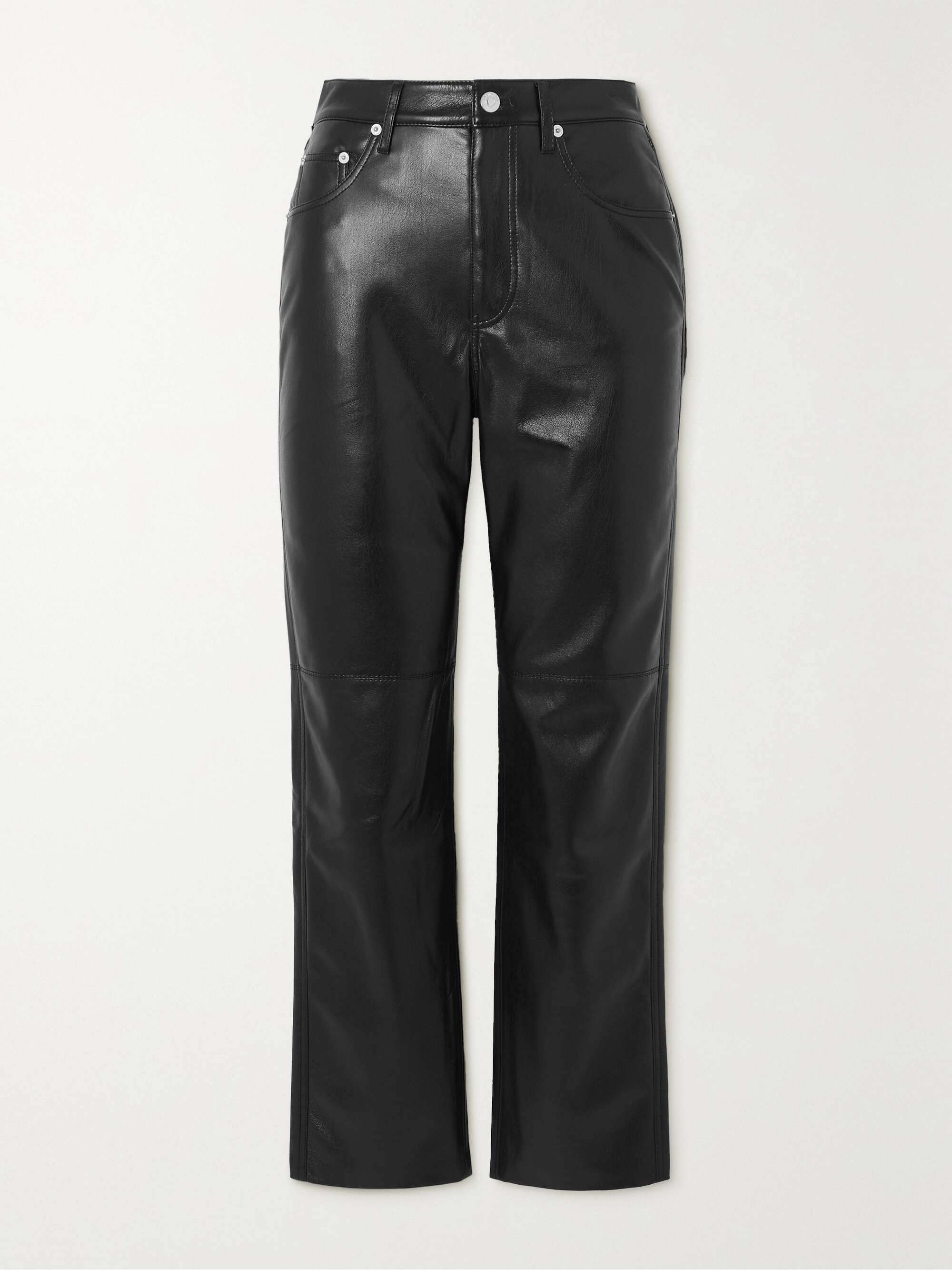 NANUSHKA Vinni cropped vegan leather straight-leg pants | NET-A-PORTER