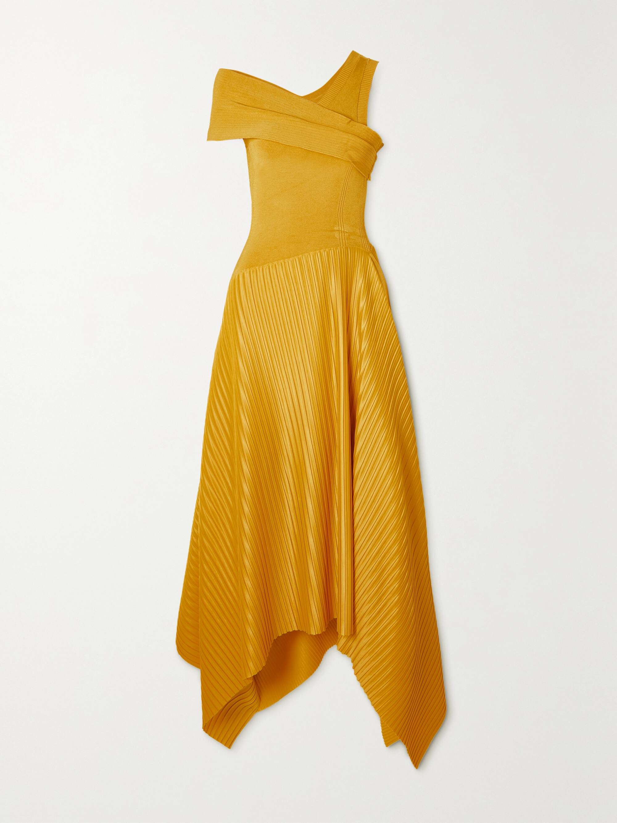 Thebe Magugu Amigos asymmetric pleated 