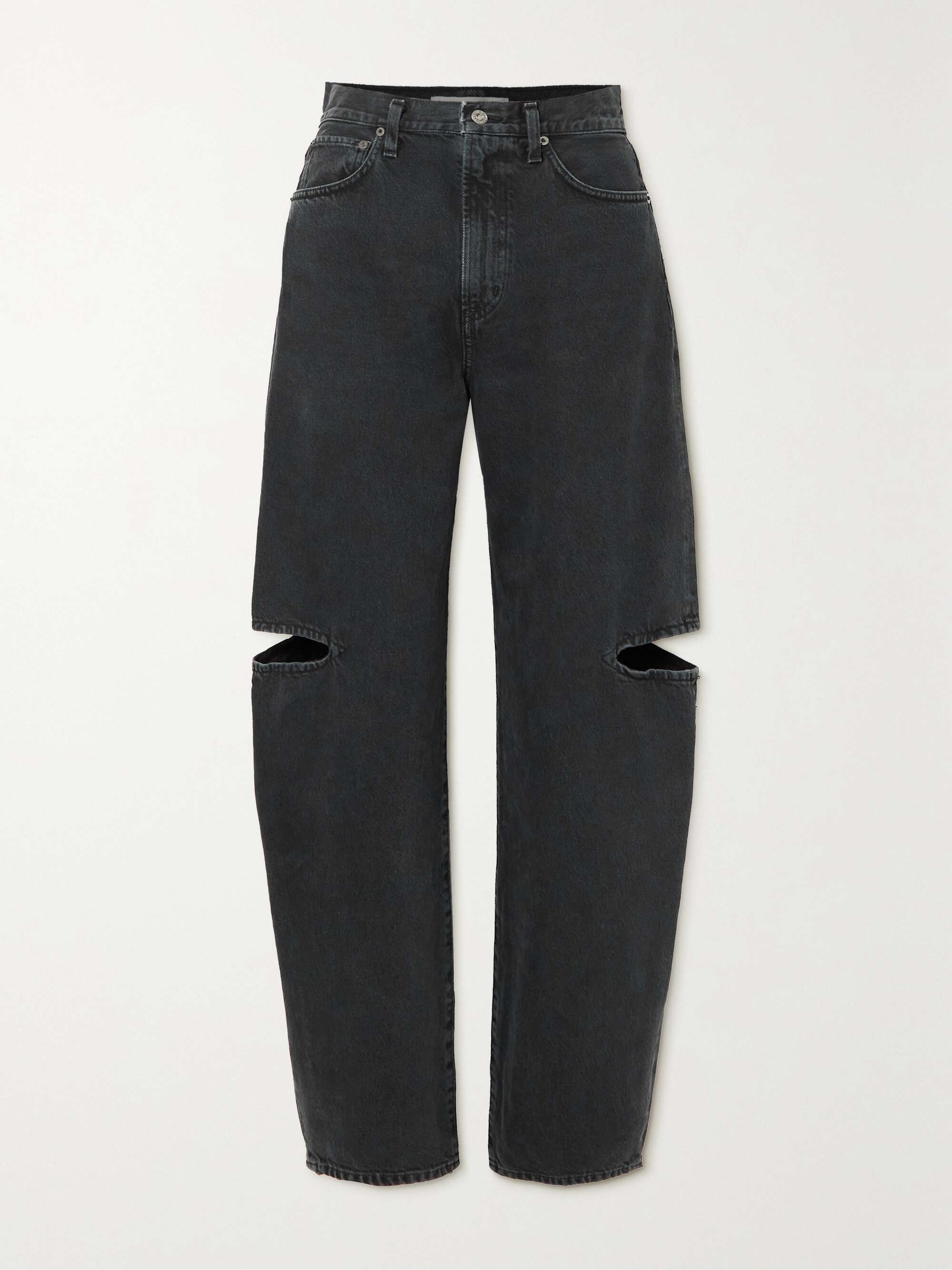 ANDWANG back cutout denim pants (gray) size S