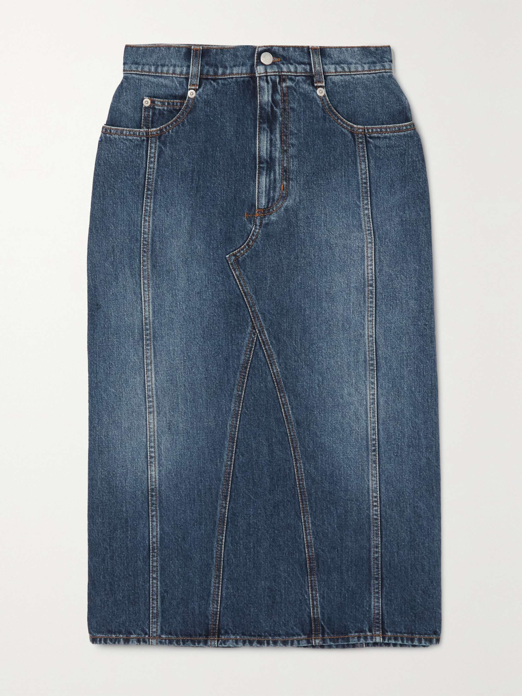 Blue Denim midi skirt | ALEXANDER 