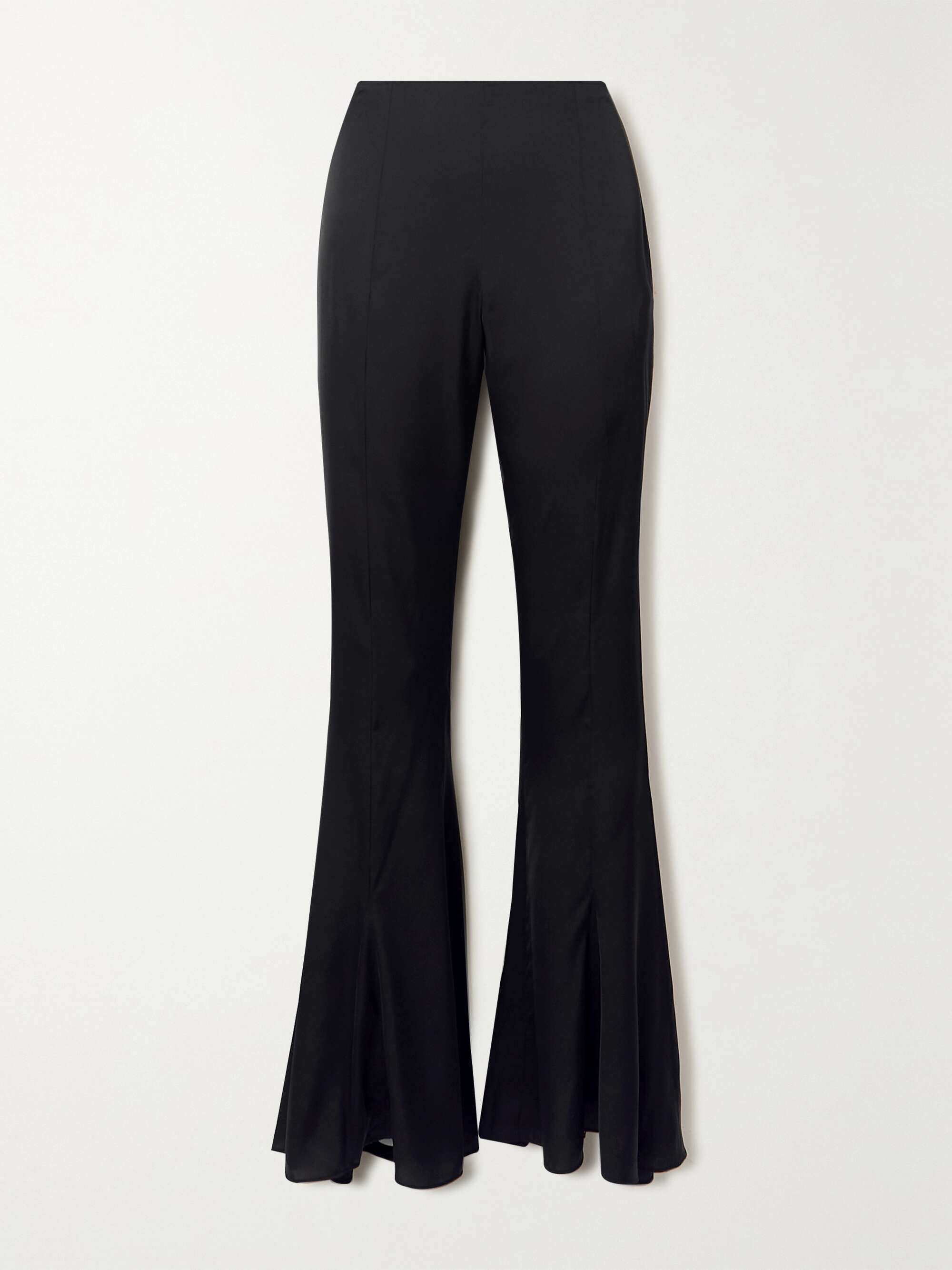 Flared satin pants