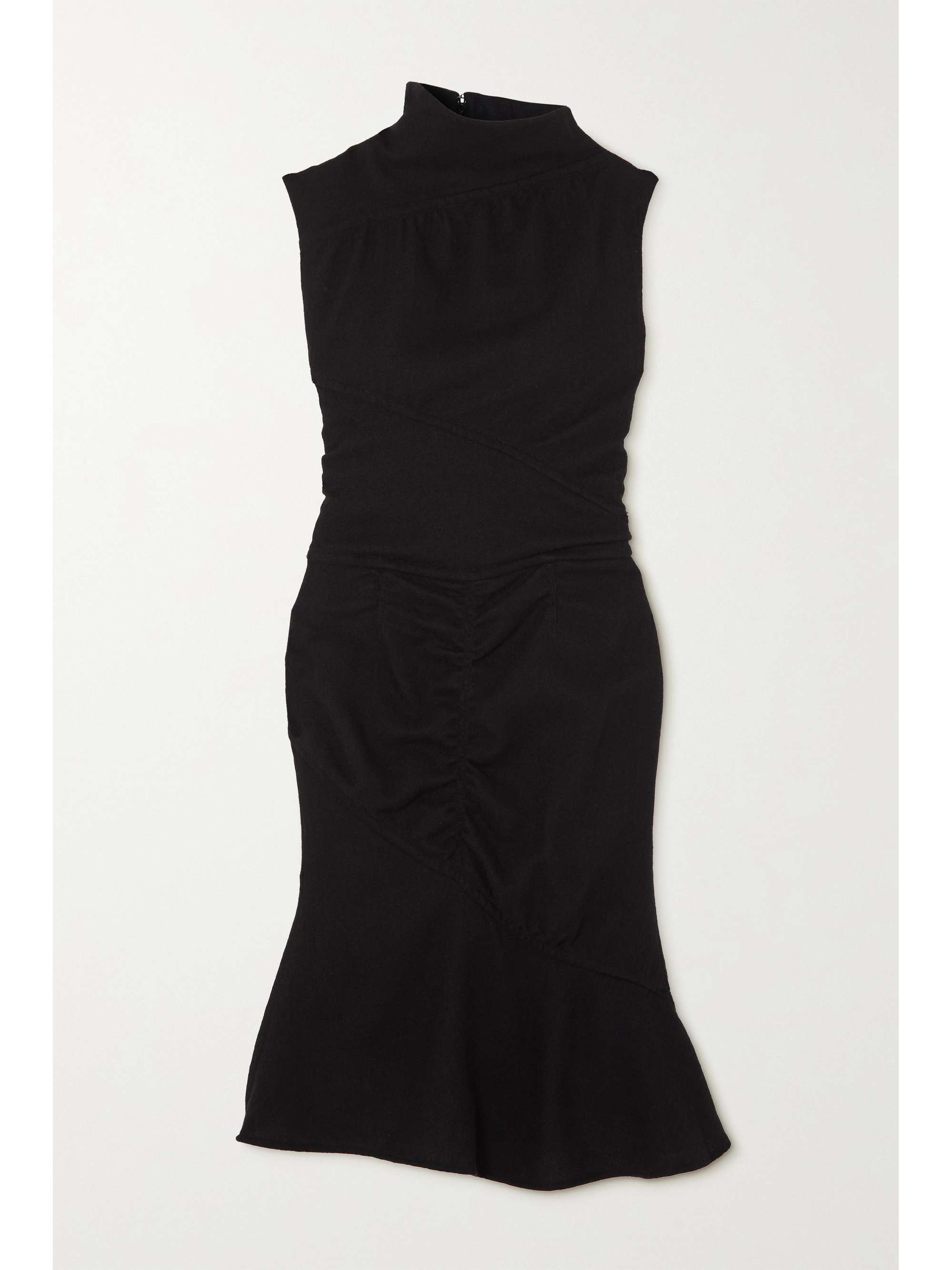 ACNE STUDIOS Asymmetric gathered wool dress