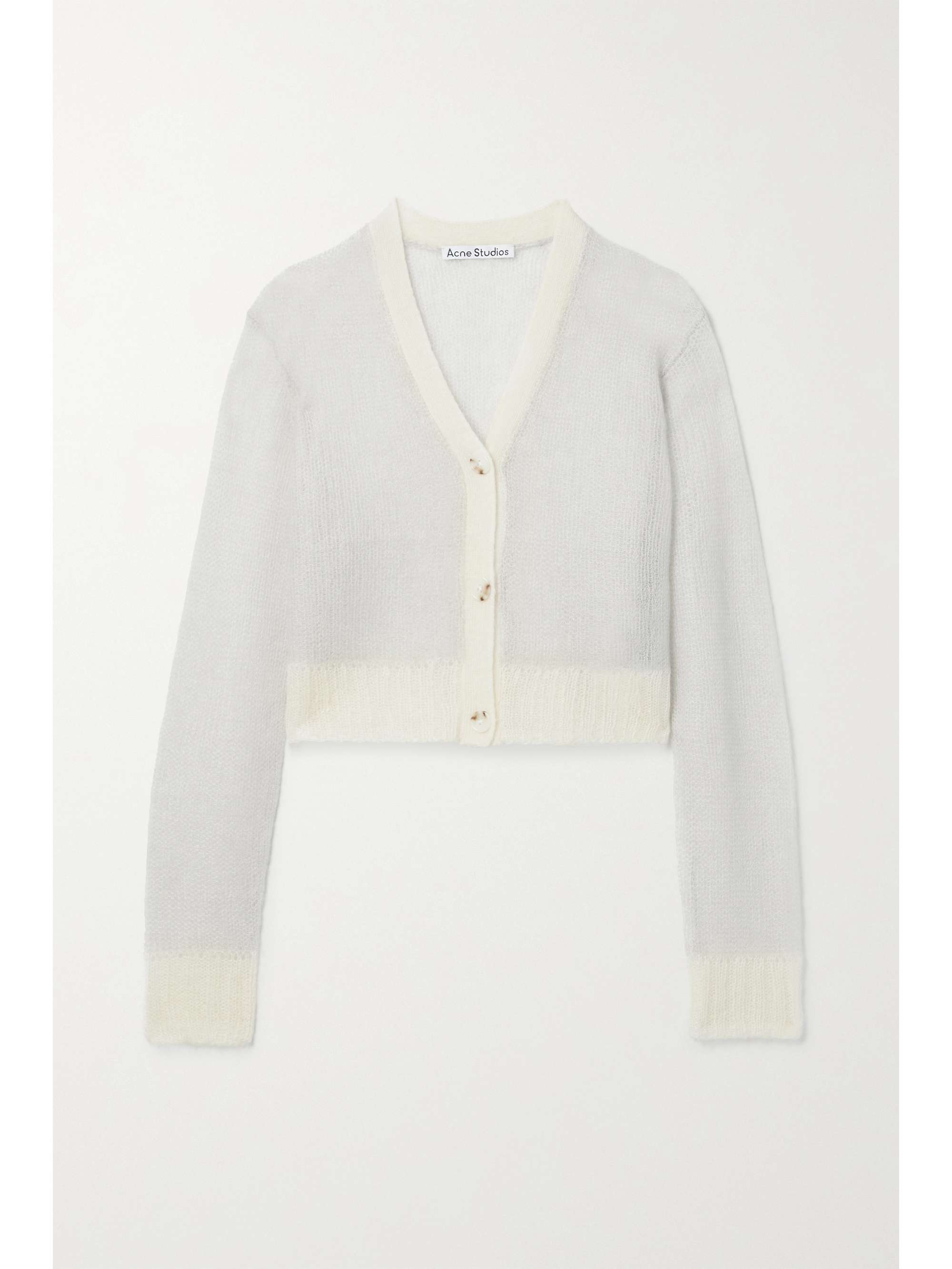 ACNE STUDIOS Cropped mohair-blend cardigan | NET-A-PORTER