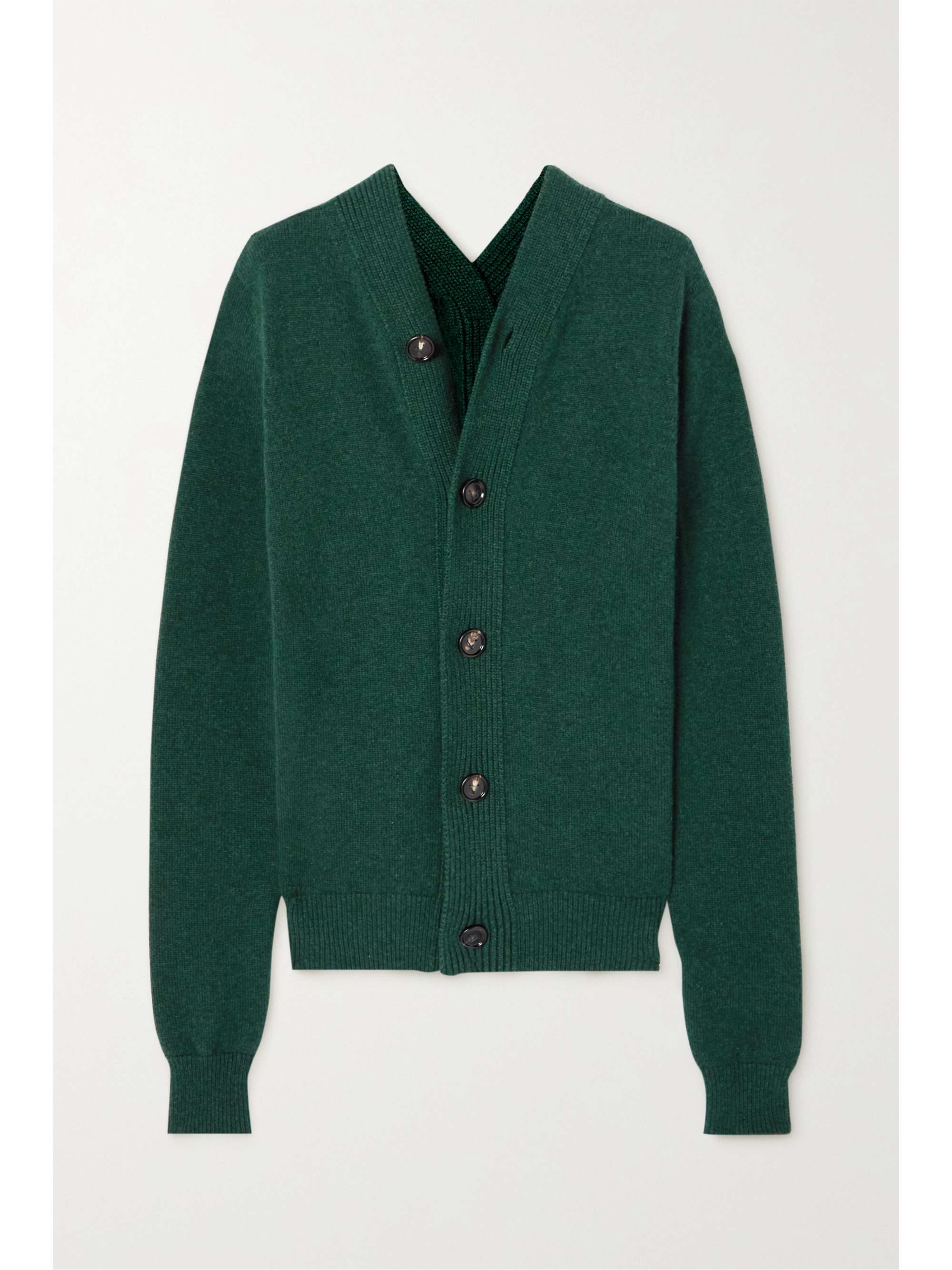 Green Convertible cashmere cardigan 