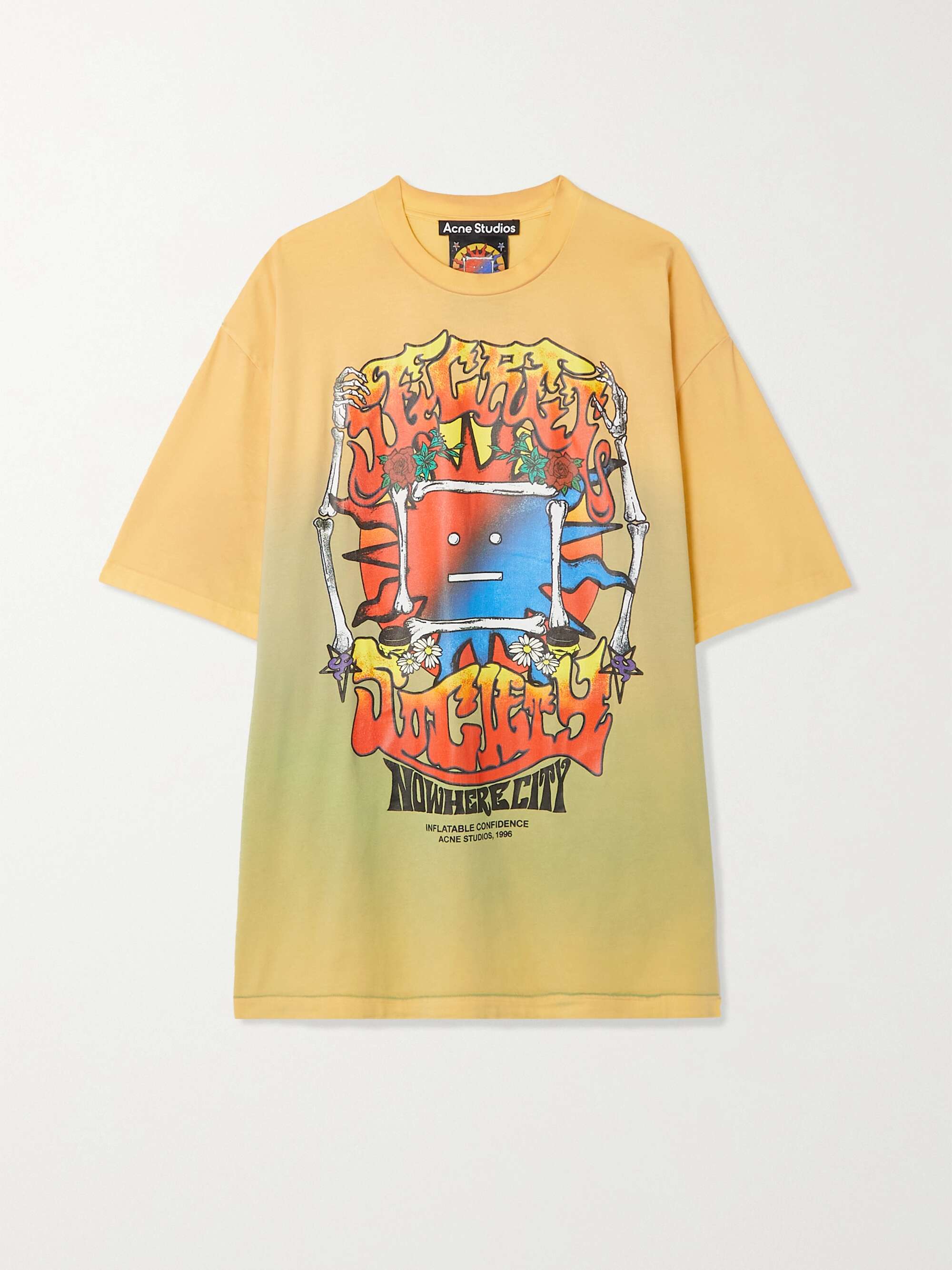 Oversized printed cotton-blend jersey T-shirt