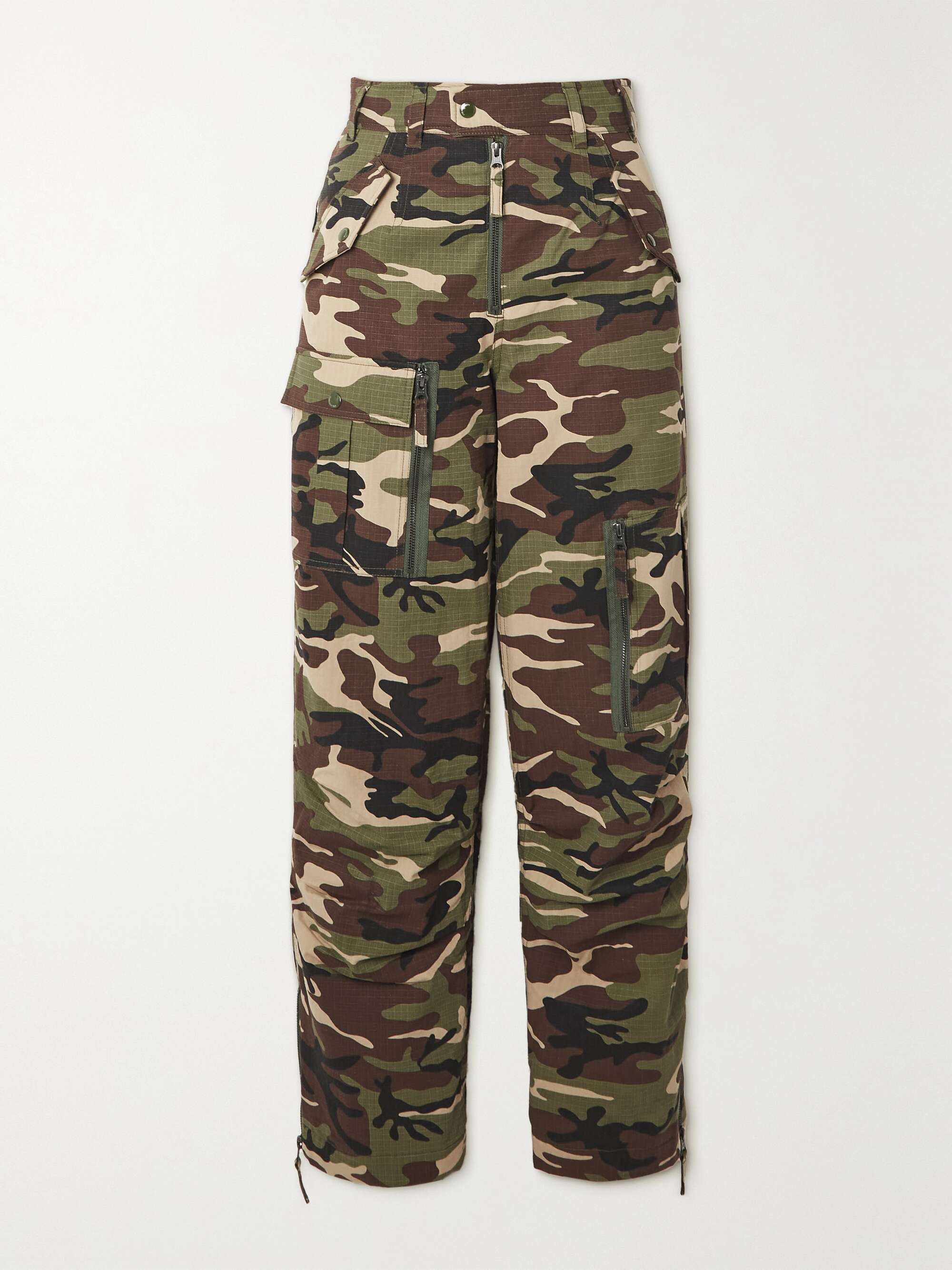 ANDERSSON BELL Padded camouflage-print cotton-ripstop straight-leg cargo  pants | NET-A-PORTER