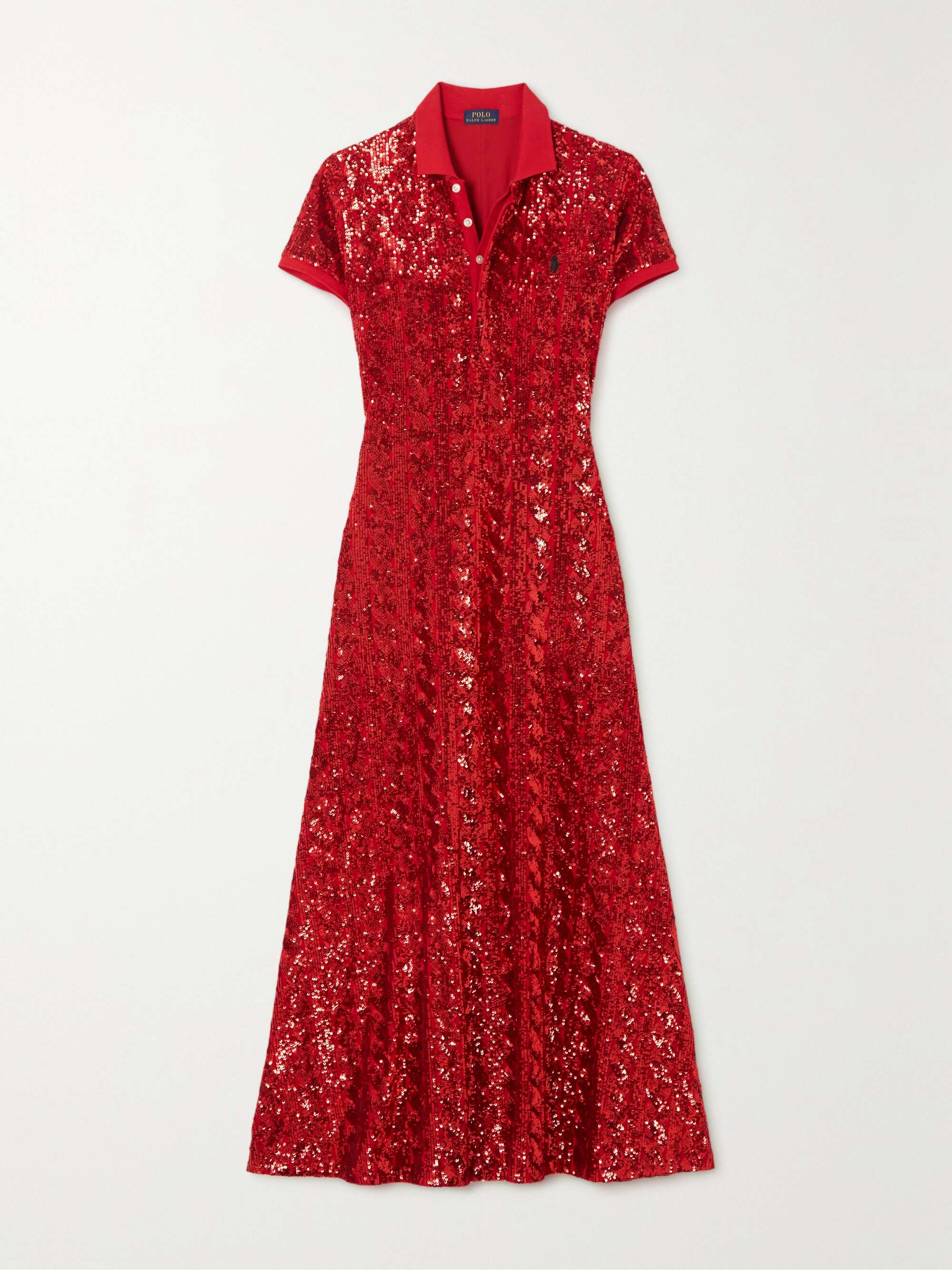 ralph lauren red jersey dress