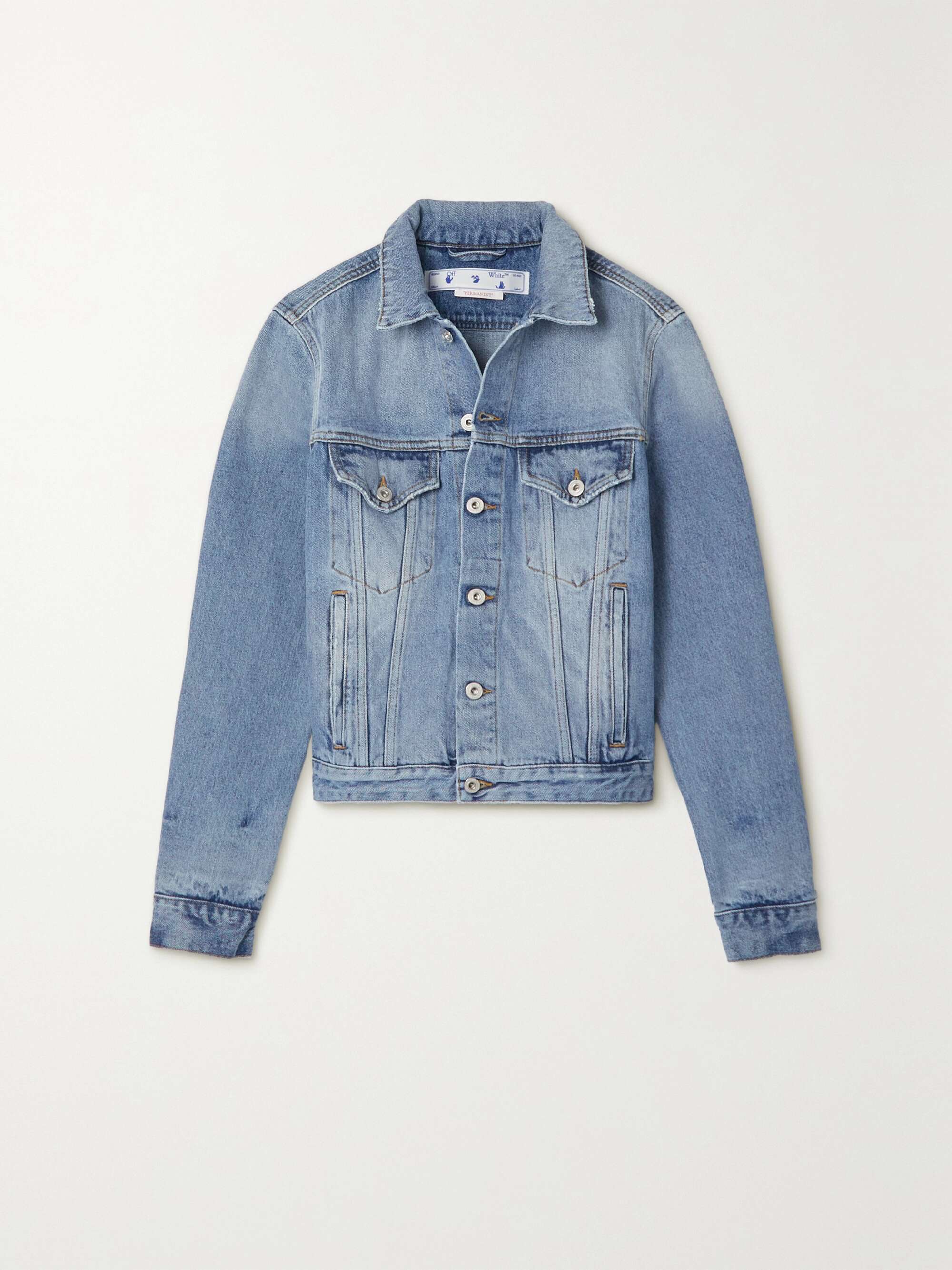 melodrama deltager Årligt OFF-WHITE Corporate denim jacket | NET-A-PORTER