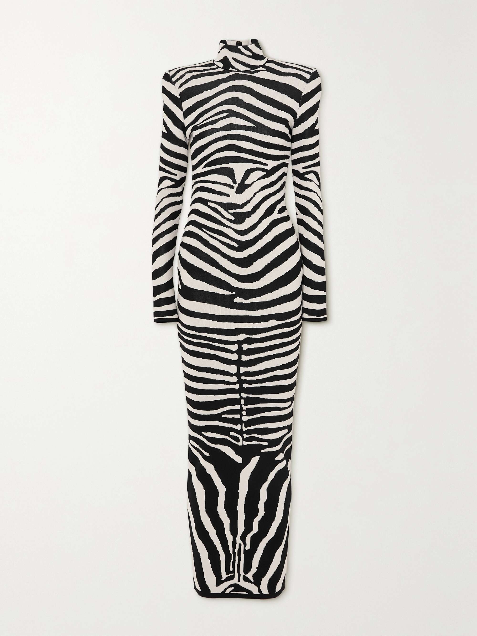 bryst kalligraf kylling BALMAIN Zebra-jacquard maxi dress | NET-A-PORTER