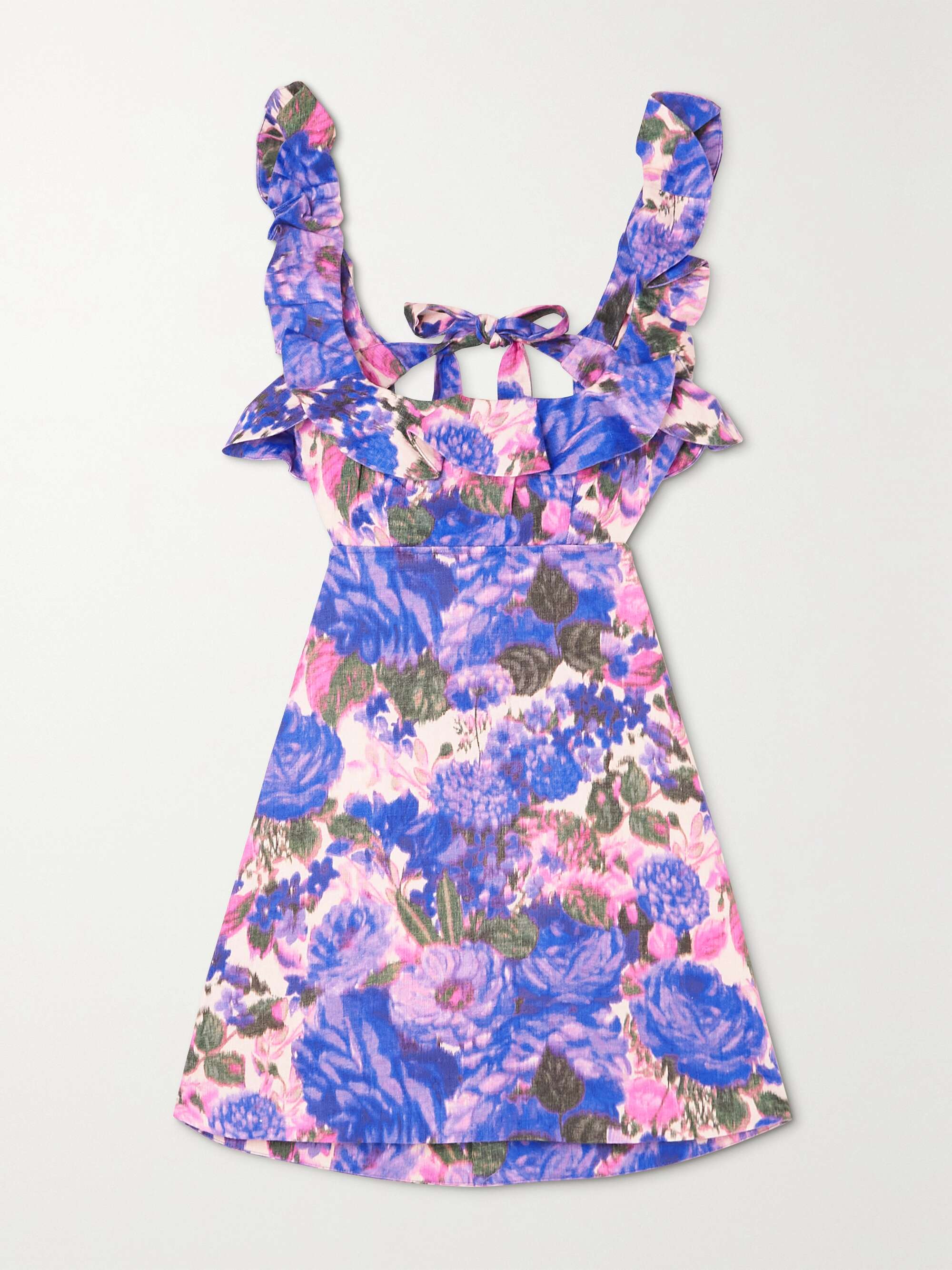 High Tide floral-print linen mini dress