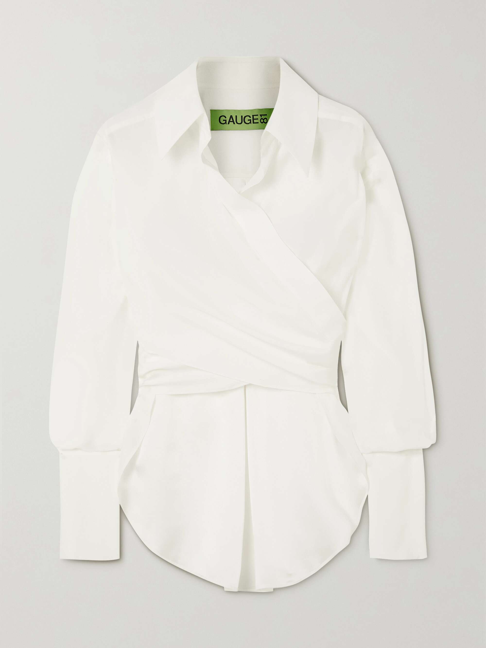 GAUGE81 Sabinas silk wrap shirt | NET-A-PORTER