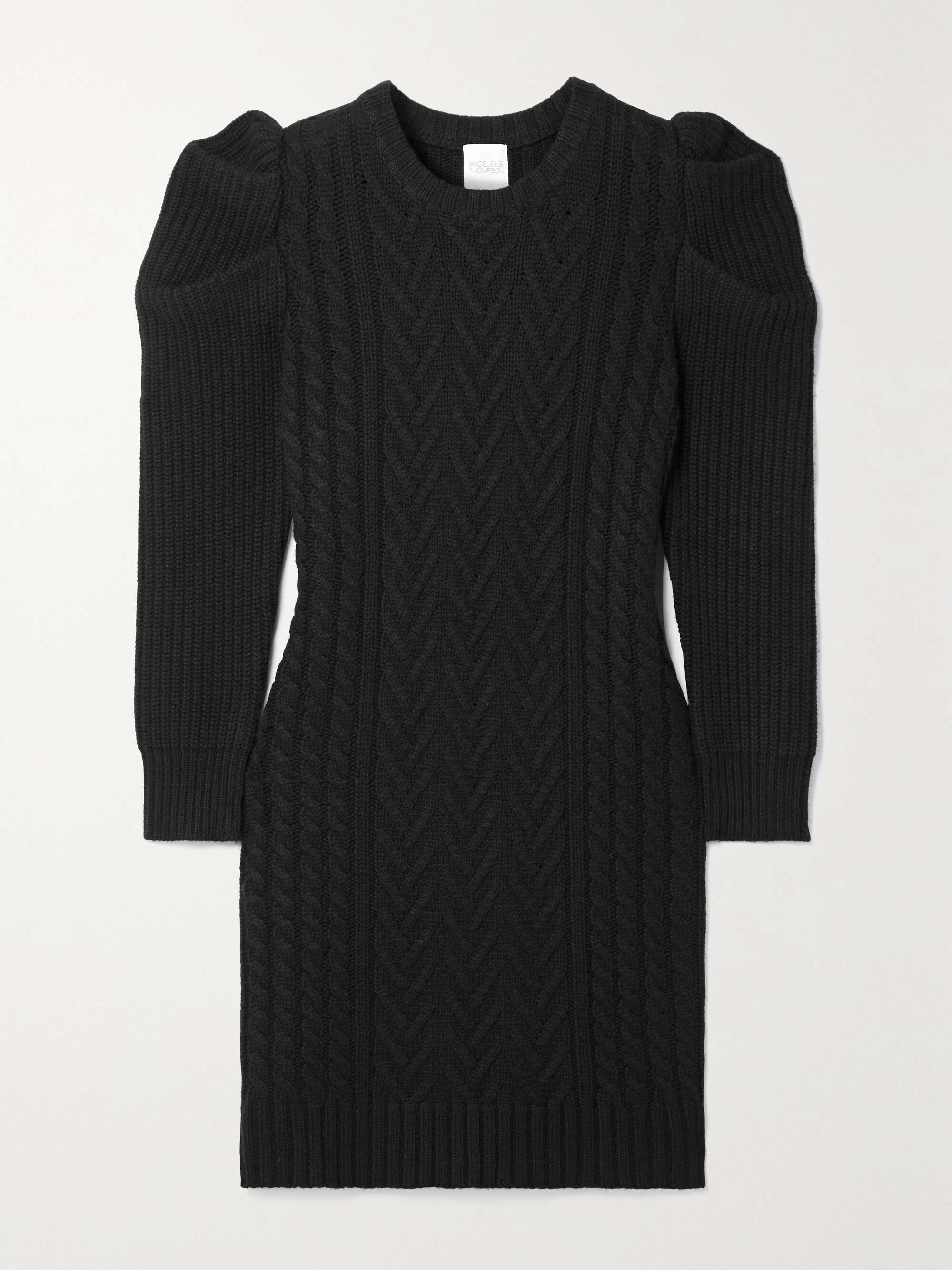 MADELEINE THOMPSON Ottie cable-knit wool and cashmere-blend mini dress |  NET-A-PORTER
