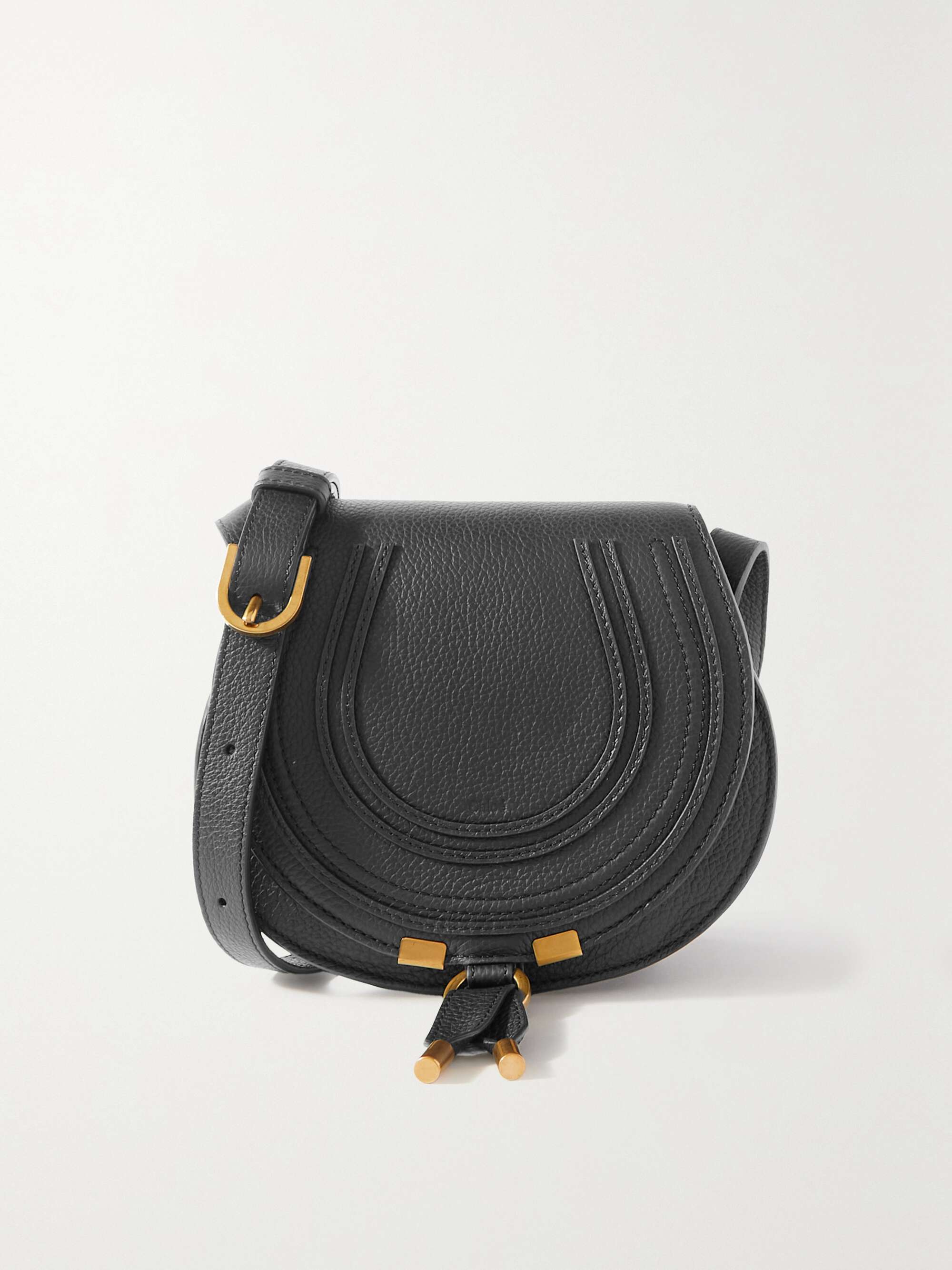 CHLOÉ Marcie mini textured-leather shoulder bag