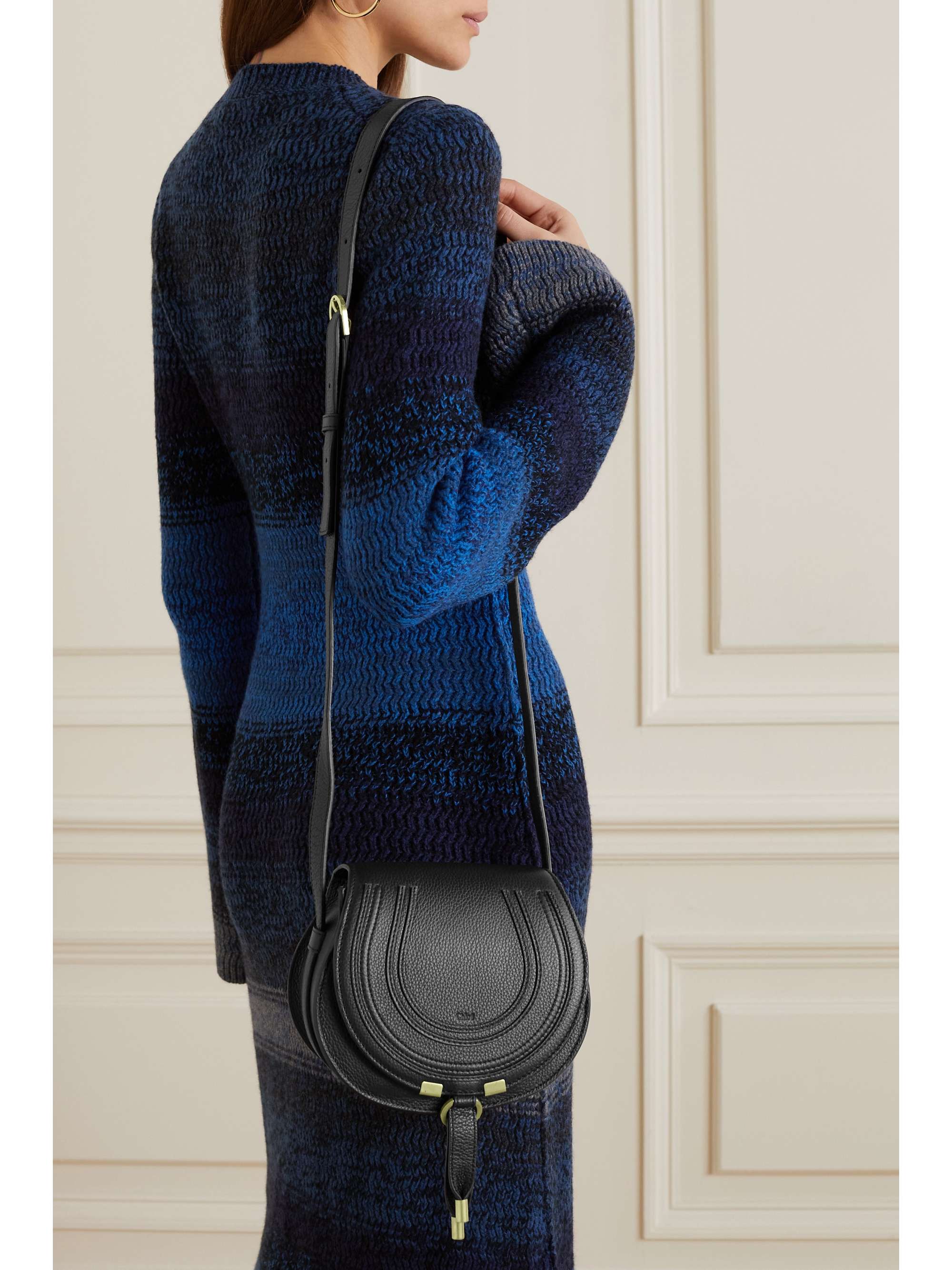 CHLOÉ Marcie mini textured-leather shoulder bag
