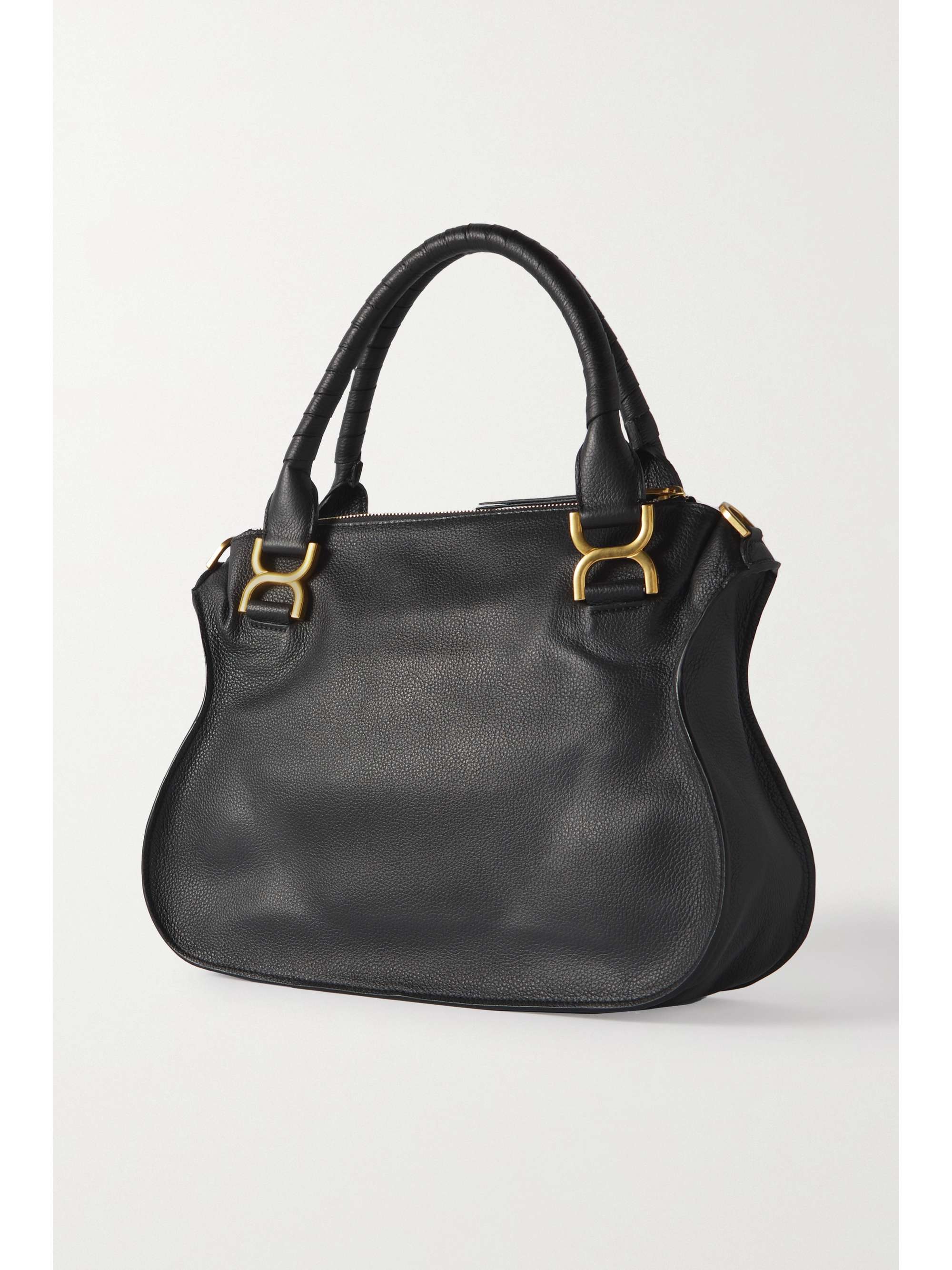 CHLOÉ + NET SUSTAIN Marcie medium textured-leather tote