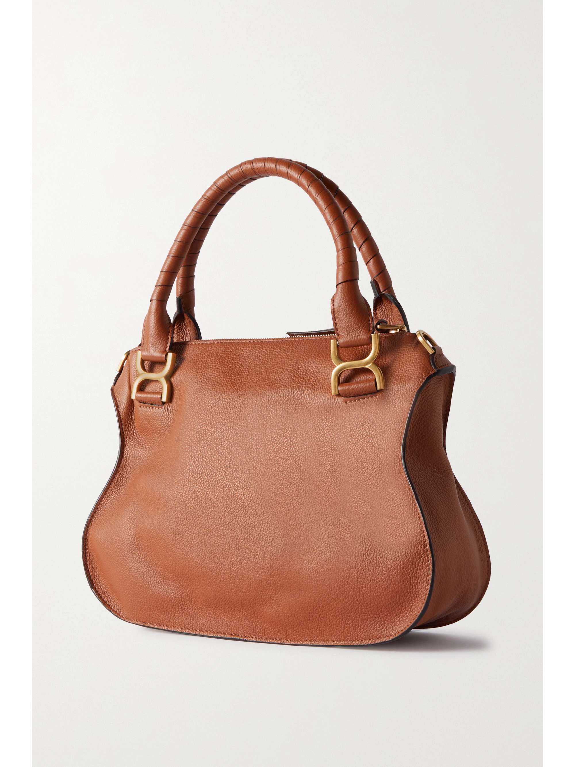 CHLOÉ + NET SUSTAIN Marcie medium textured-leather tote