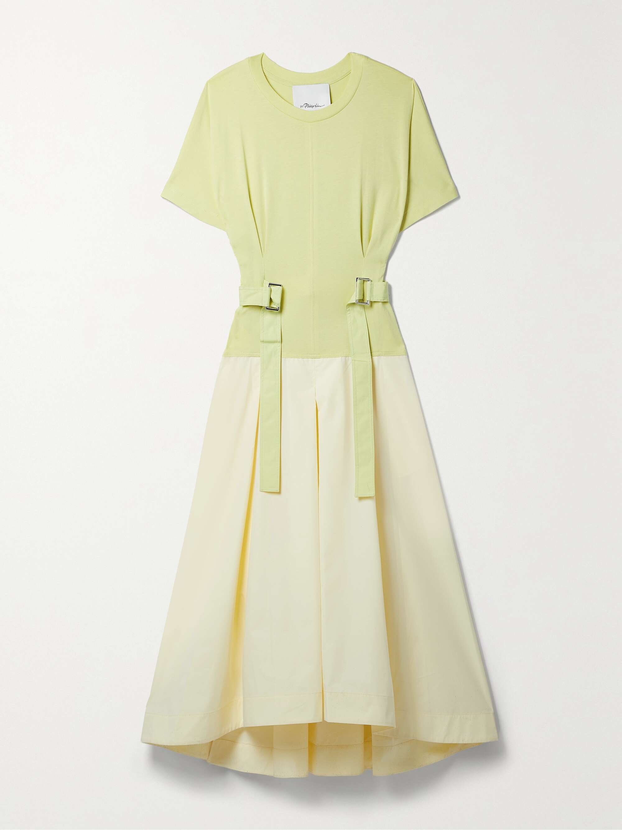 3.1 PHILLIP LIM and pleated cotton-blend poplin midi dress | NET-A-PORTER