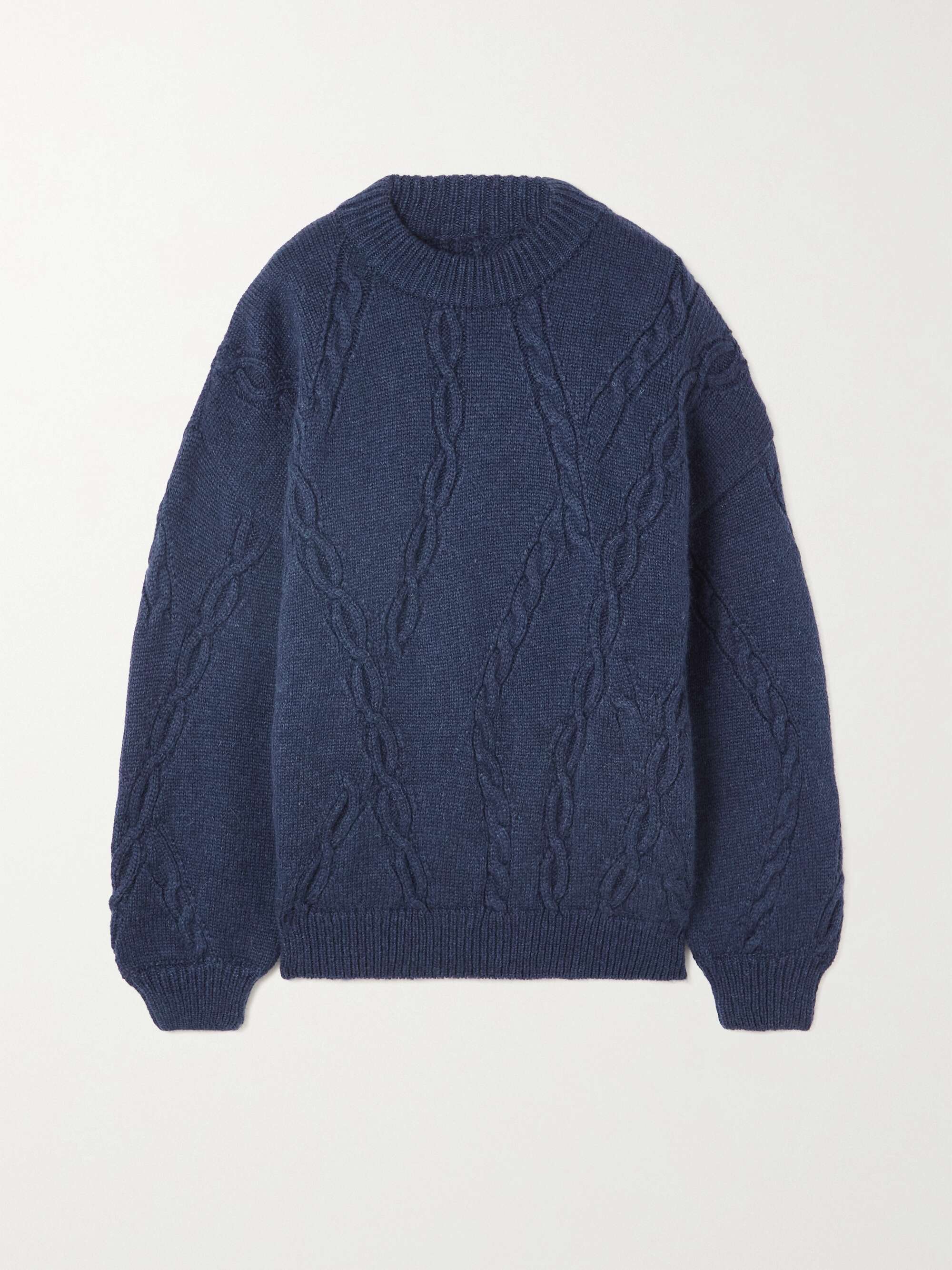 ANINE BING Mike cable-knit sweater