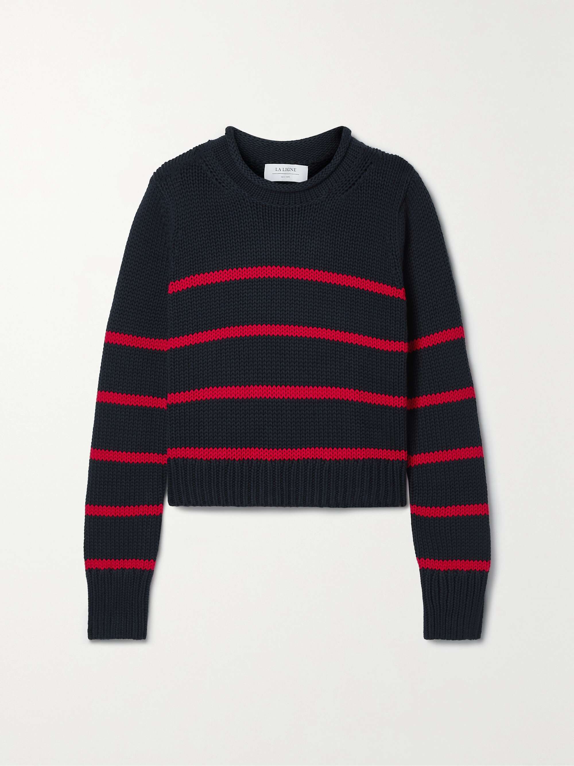 LA LIGNE Mini Marina striped cotton sweater | NET-A-PORTER