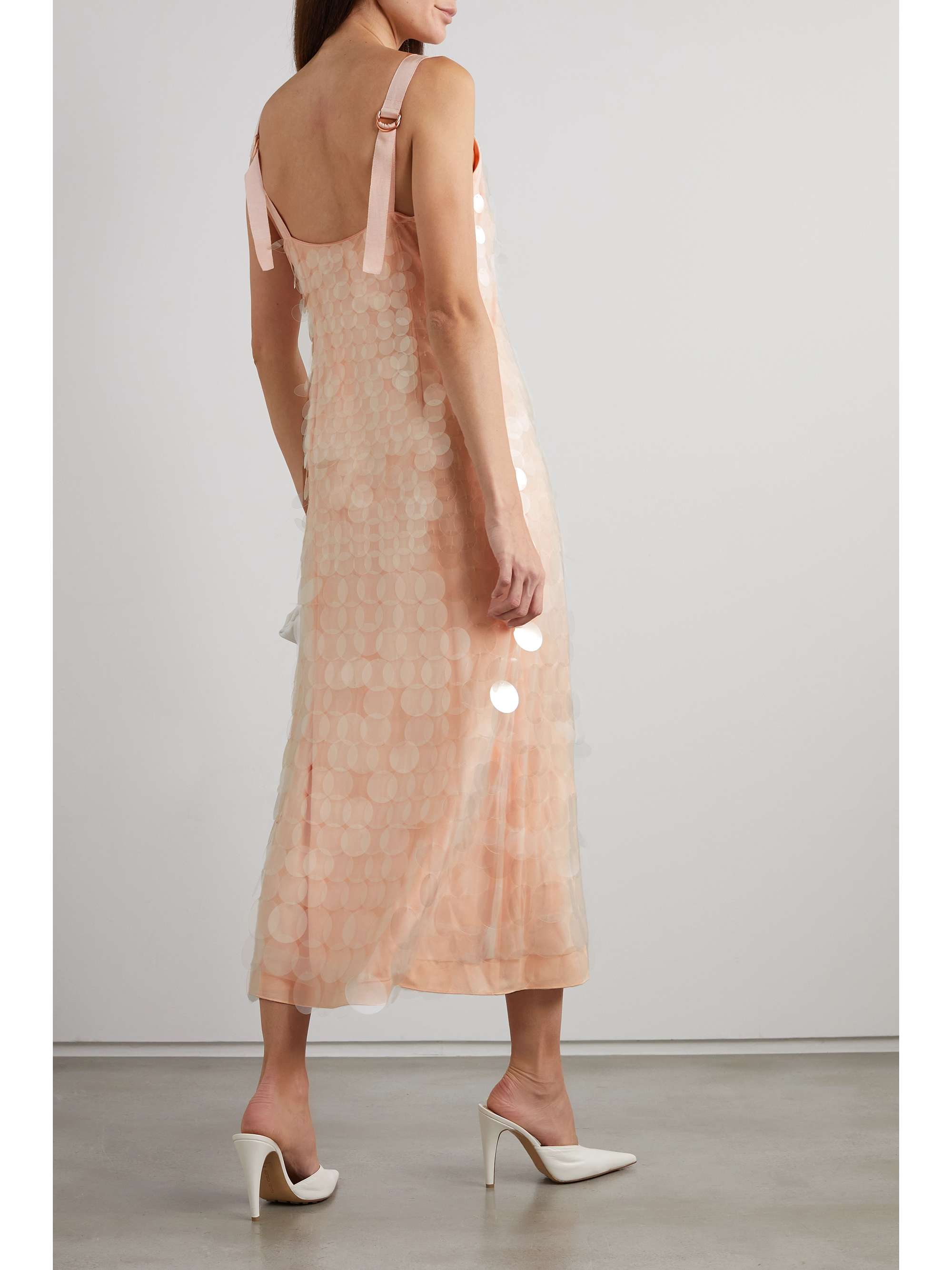 SIMKHAI Madysen sequined tulle midi dress