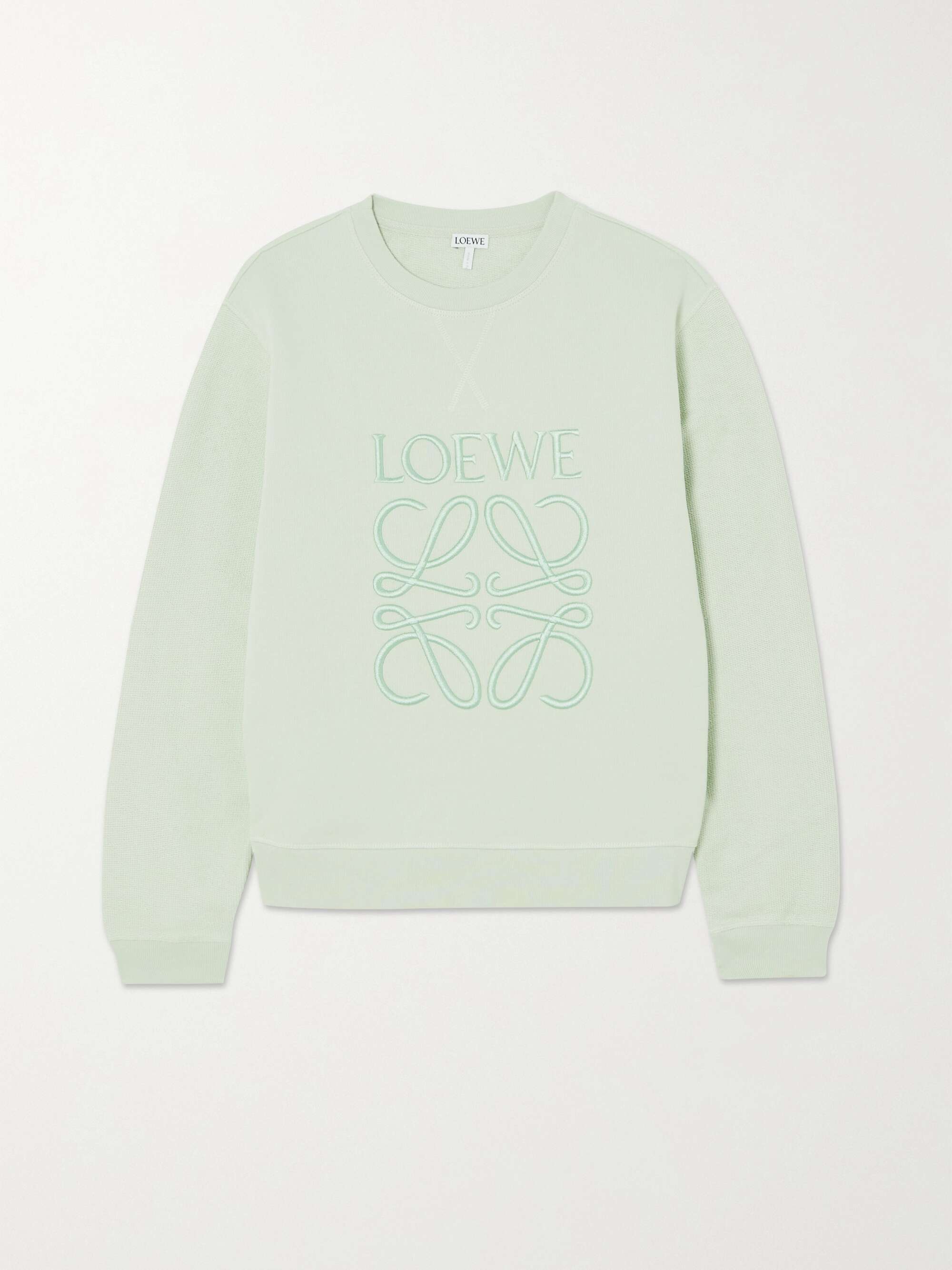 LOEWE Embroidered cotton-jersey sweatshirt | NET-A-PORTER