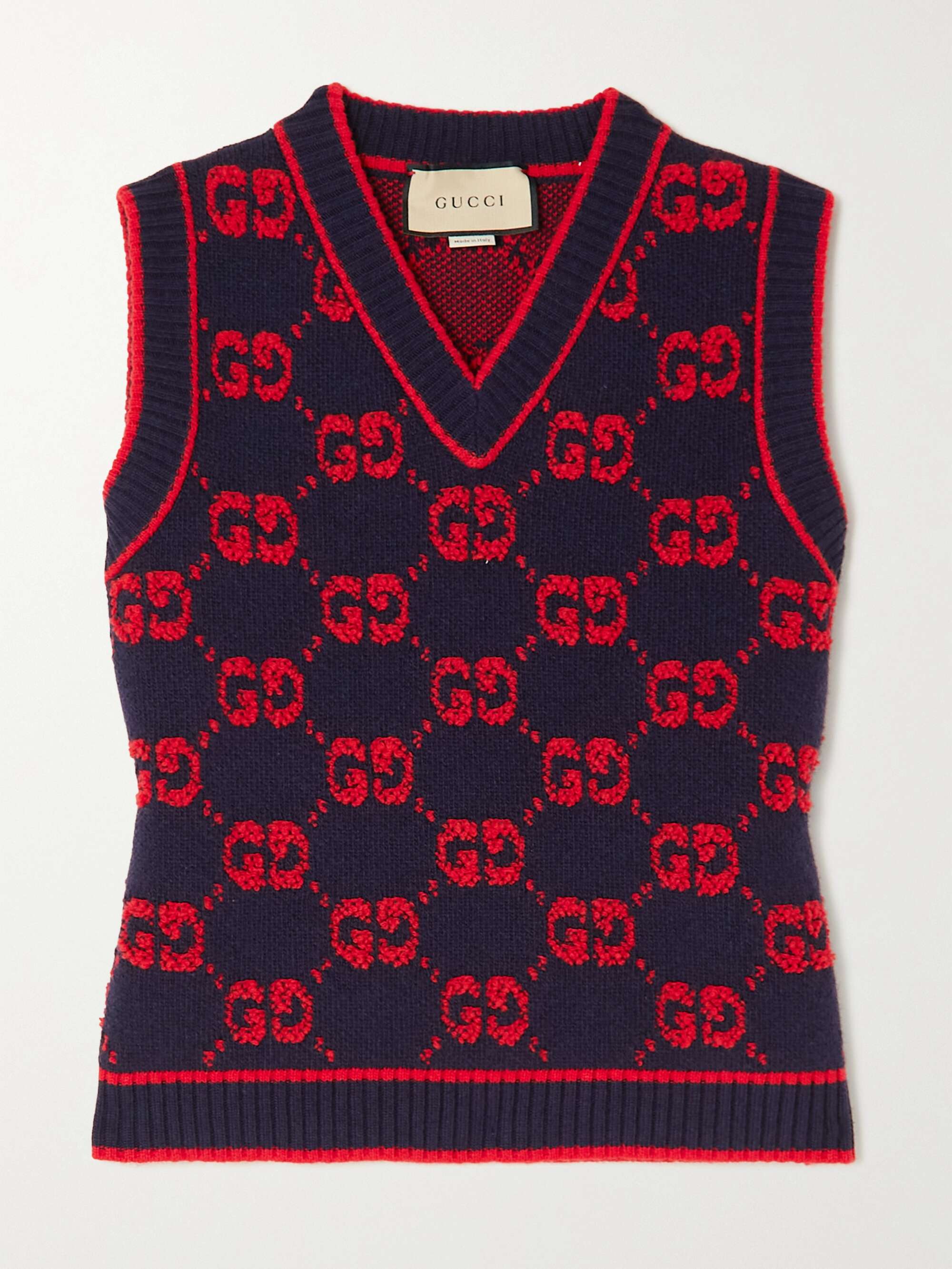 Gucci - Men - logo-jacquard Cashmere and Wool-Blend Sweater Black - M