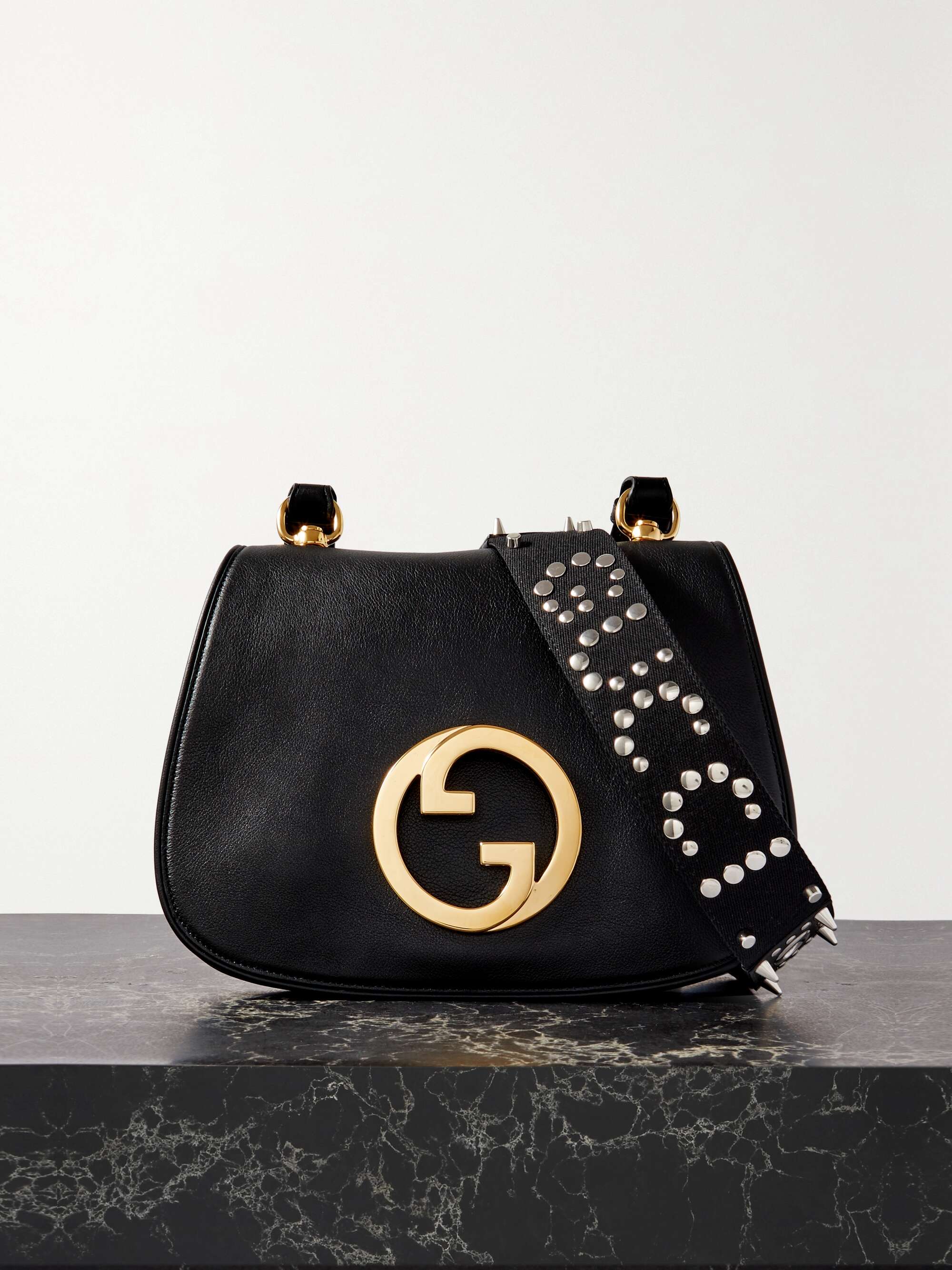 GUCCI Blondie textured-leather shoulder bag | NET-A-PORTER