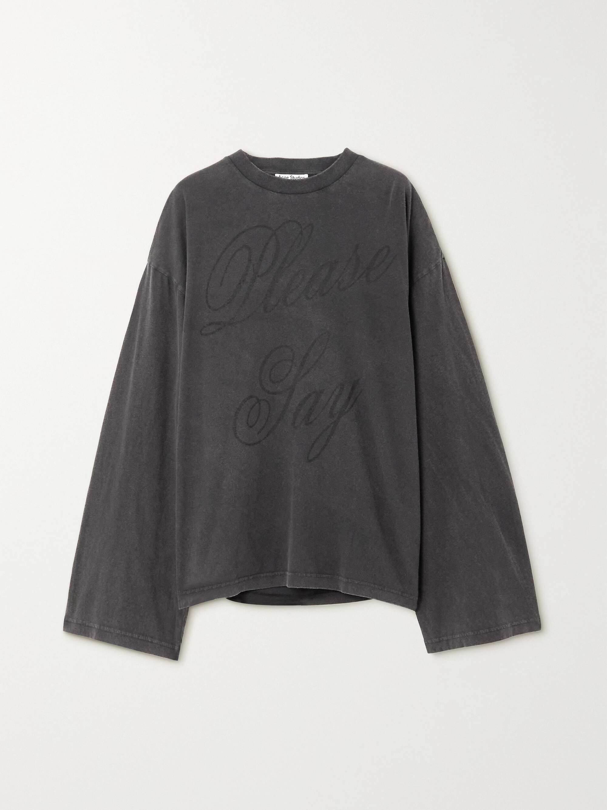 Oversized printed cotton and hemp-blend jersey T-shirt
