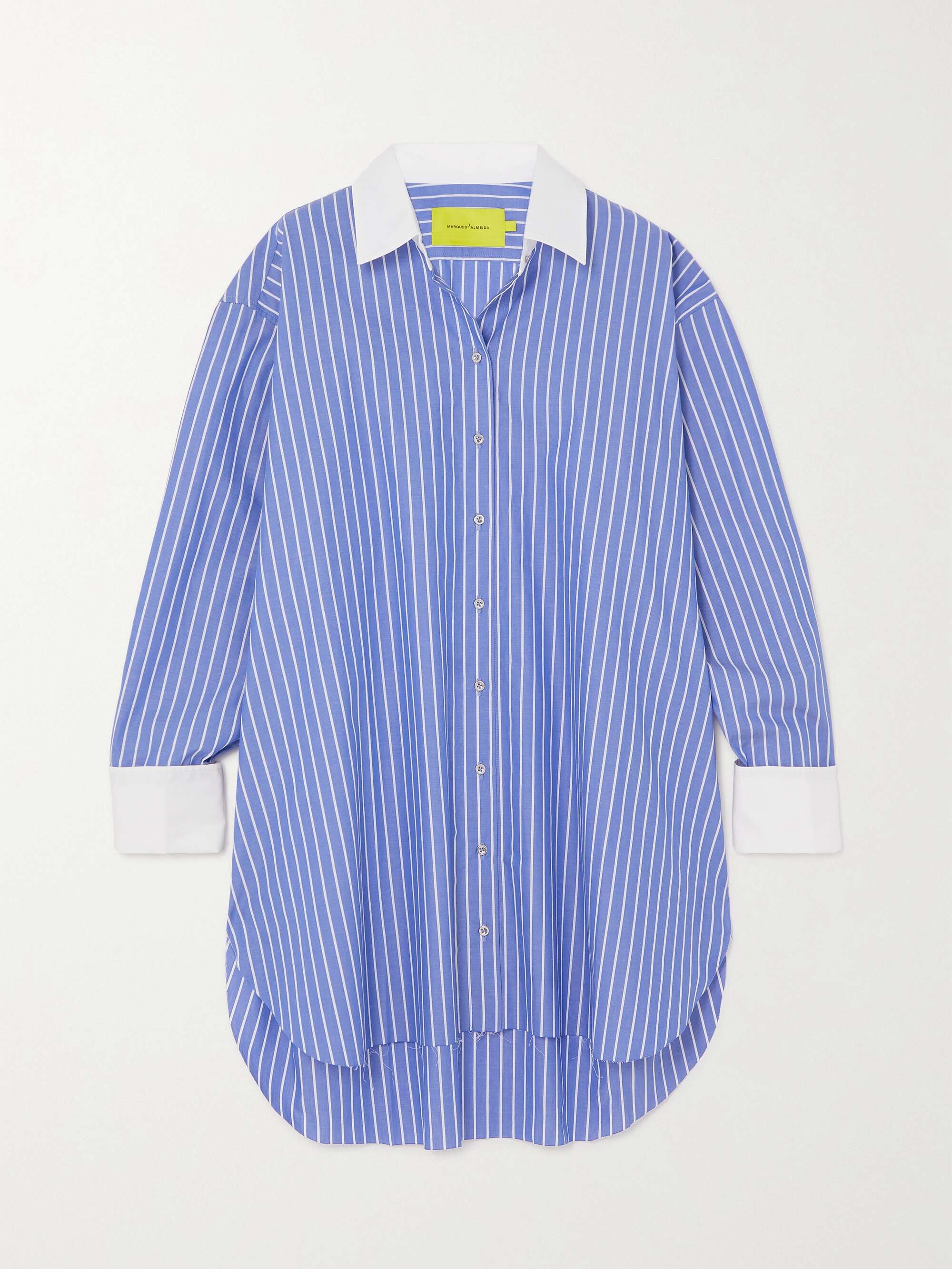 oversized striped button up